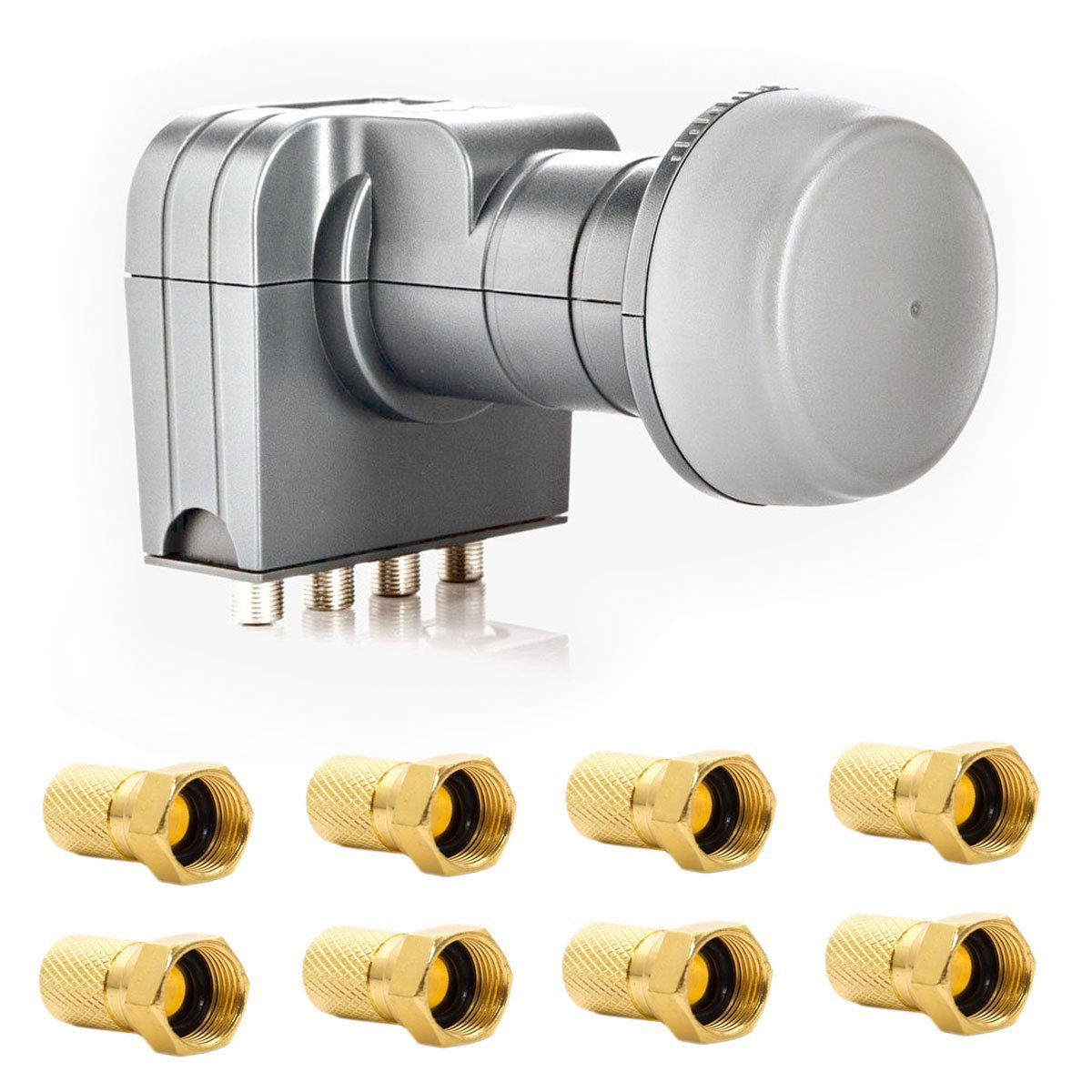 fuba Fuba DEK 407 Quattro Lnb Multischalter mit 8x F-Stecker Monoblock-LNB