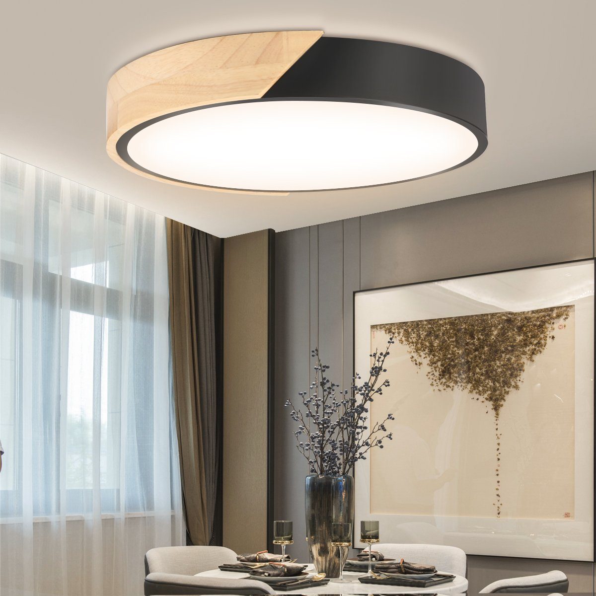 oyajia Deckenleuchte Rund LED Deckenlampe 24W günstig online kaufen