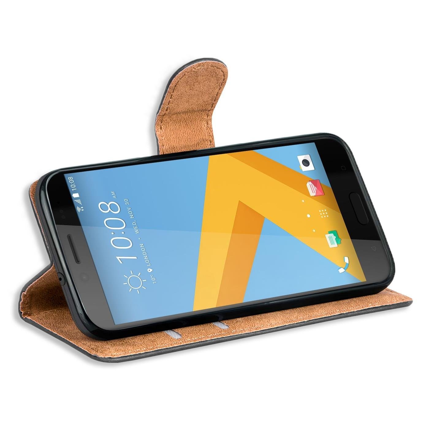 CoolGadget Handyhülle Book Case Handy Tasche für HTC 10 EVO 5,5 Zoll, Hülle Klapphülle Flip Cover Etui Schutzhülle stoßfest
