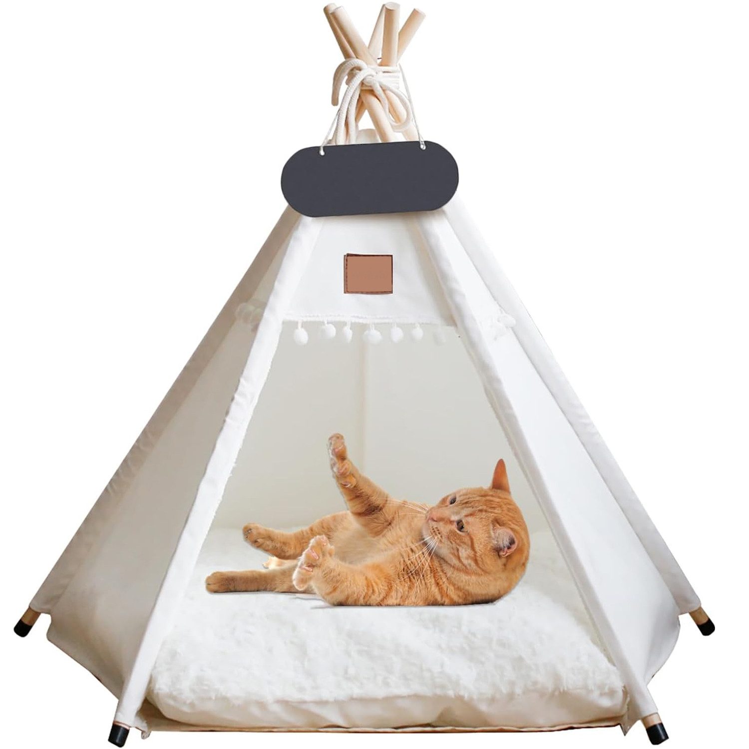 zggzerg Tierbett Hundezelt Katzenzelt mit Kissen Waschbar Haustierzelte Häu günstig online kaufen