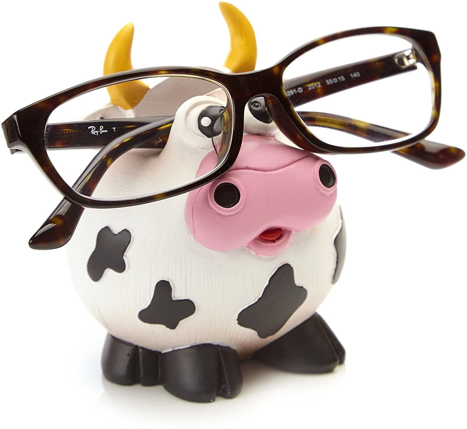 By Bers Dekoobjekt Kuh Bulle Brillenhalter f. Jung + Junggebliebene  Brillenständer (ein wirklich aussergewöhnliches Geschenk und Designstück),  wirklich witzig und süß
