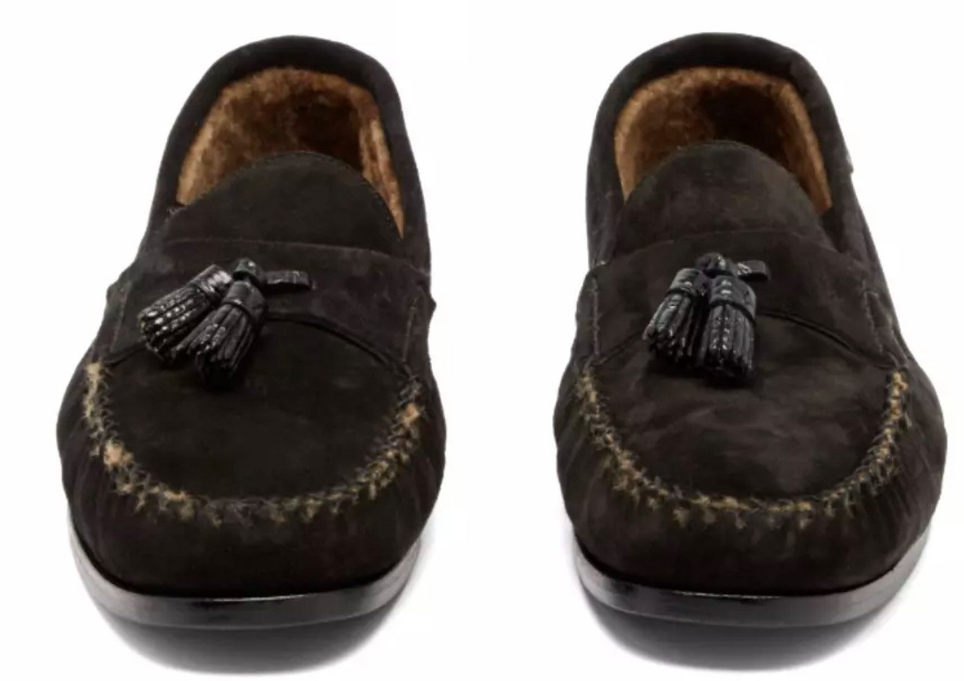 Tom Ford Berwick Schuhe Lammfell Tasselled Suede Mokassins Loafer Aus geschmeidigem Kalbsleder in edlem Wildleder-Finish
