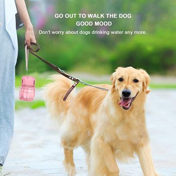 Sross Hunde-Futterspender Faltbare Trinkflasche Hunde für Unterwegs, 280ml Tragbare Haustier Wasserflasche