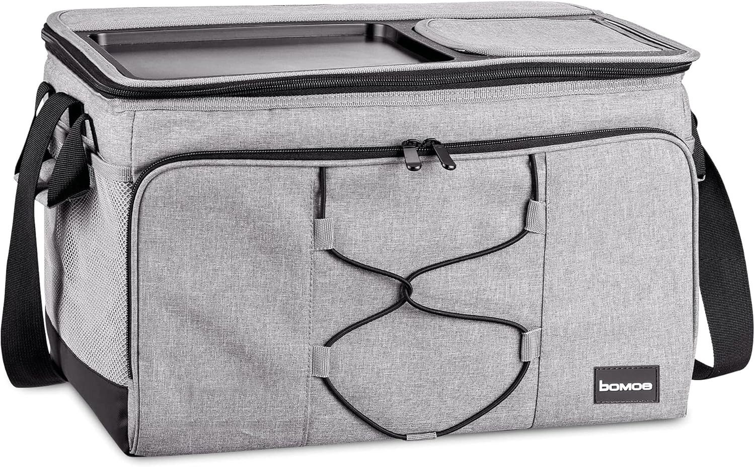 bomoe Kühltasche 45 Liter Kühltasche faltbar IceBreezer, Grau, Outdoor Rucksack mit 16h Kühlfunktion