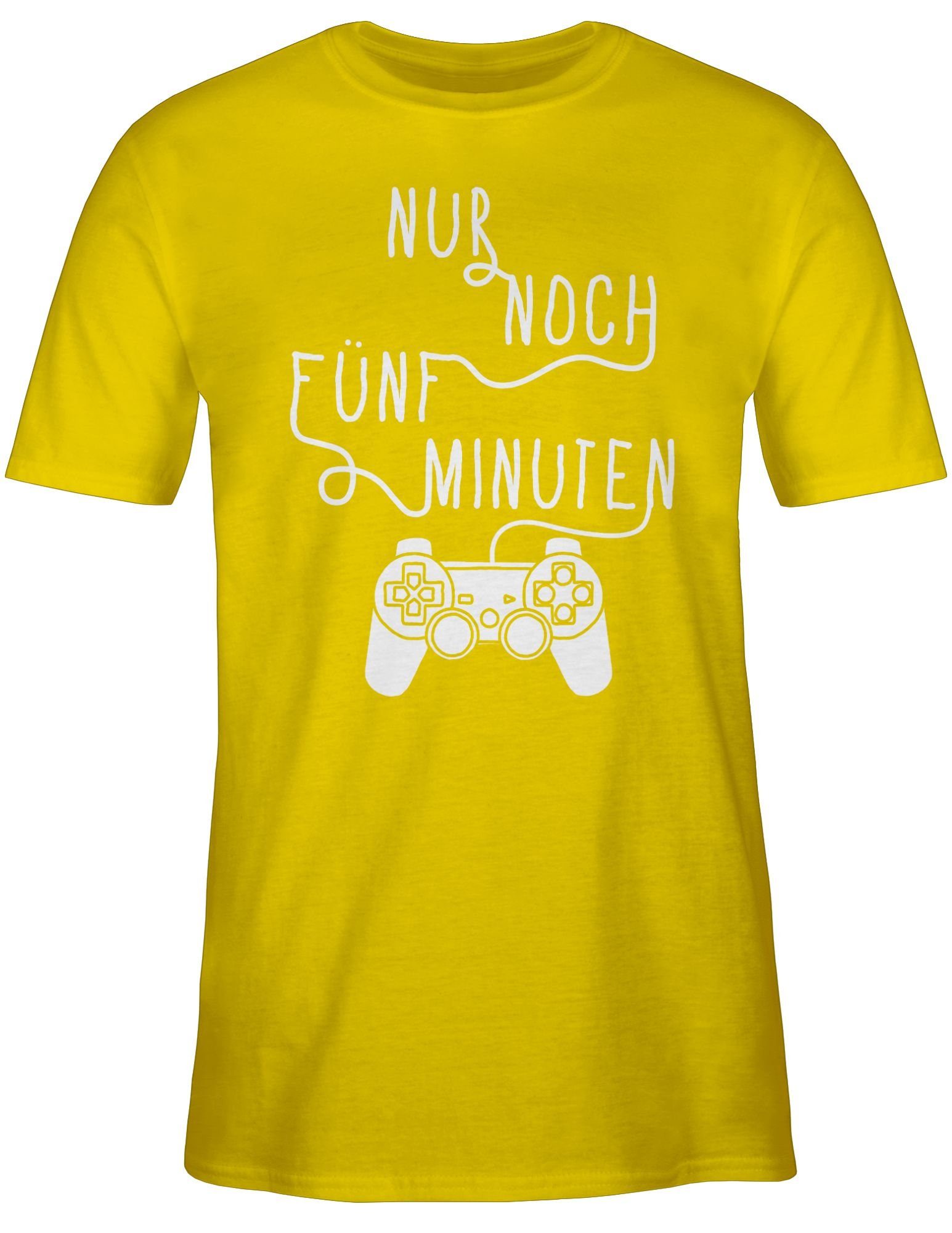 Nur - Shirtracer Gelb noch Geschenke 3 weiß T-Shirt Nerd 5 Minuten