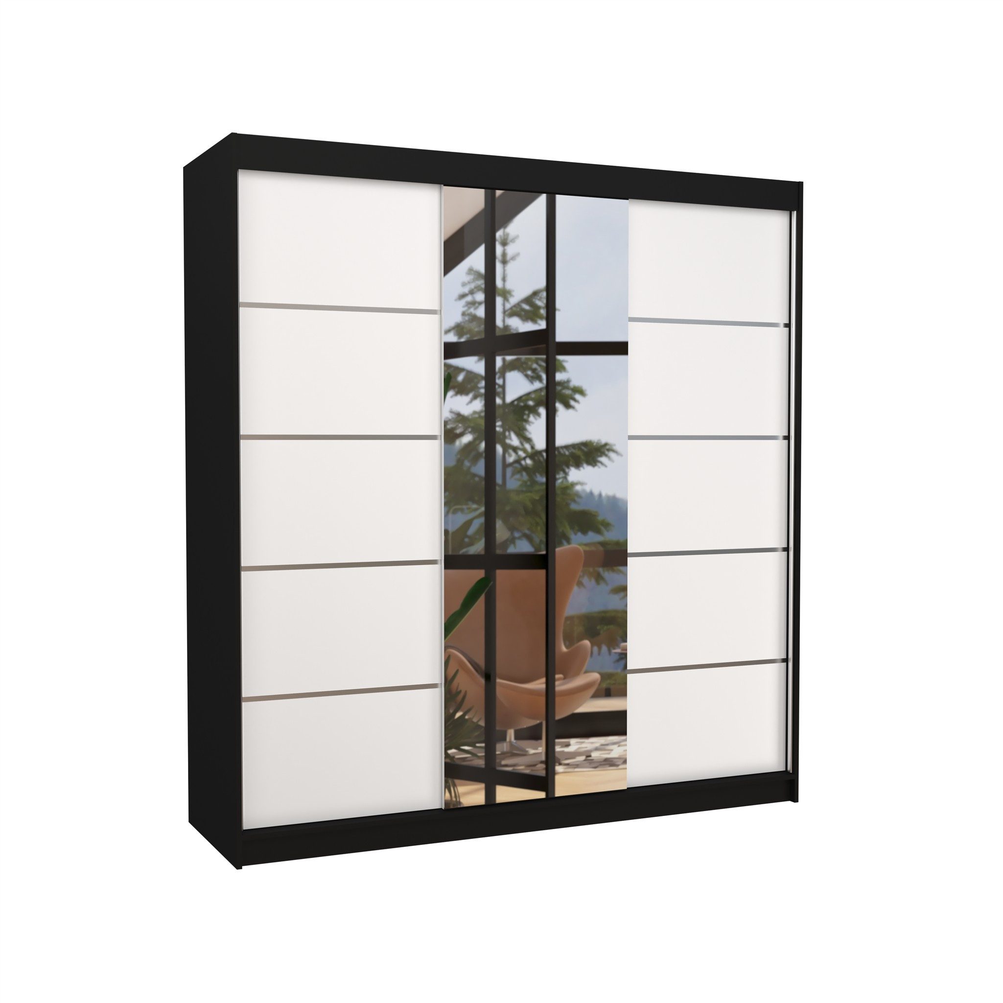 Fun Möbel Schiebetürenschrank Schrank VISBY 250 x 215 x 58 cm