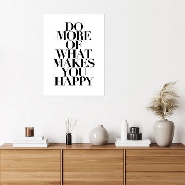 Posterlounge Poster Typobox, Do more of what makes you happy I
