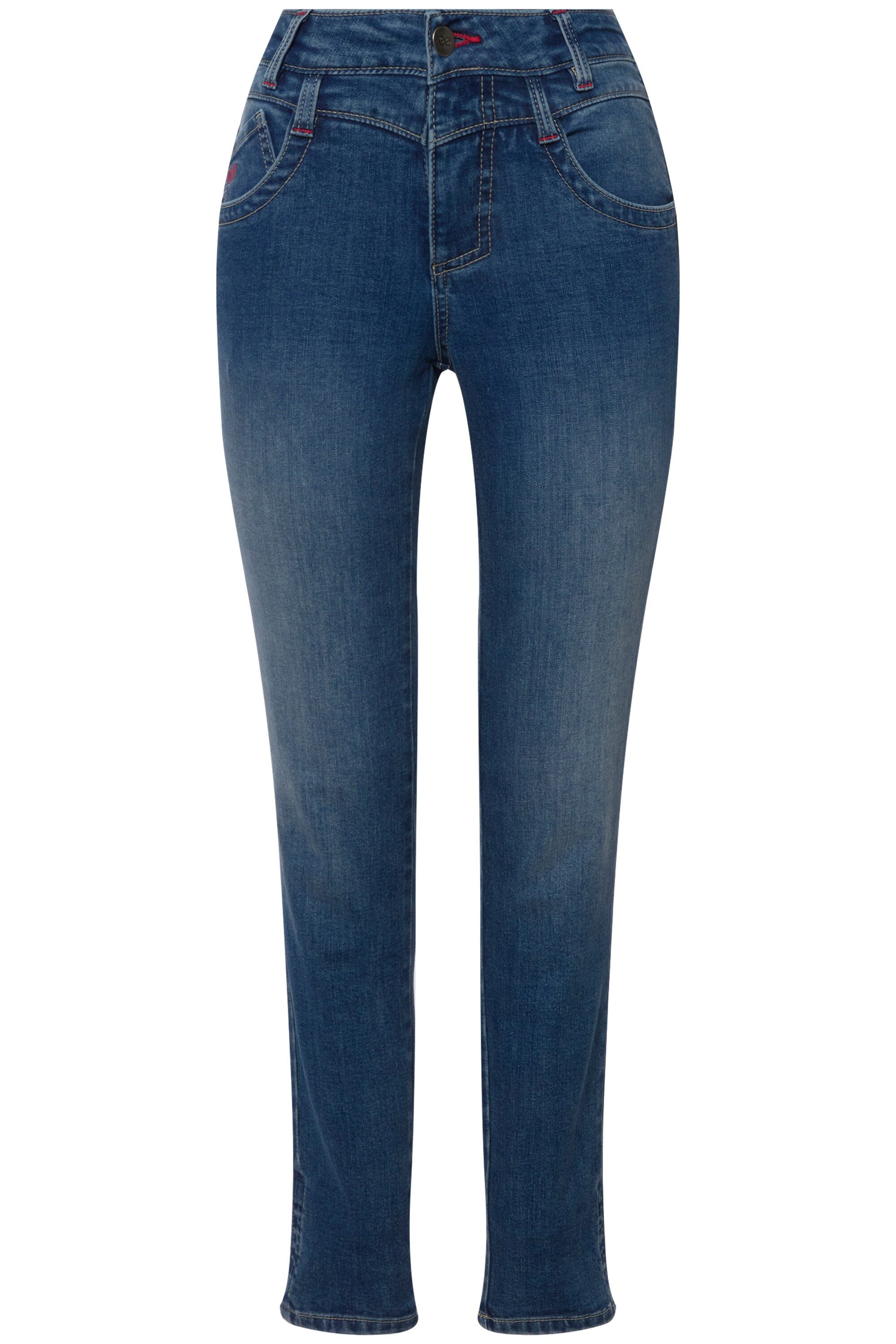Laurasøn Regular-fit-Jeans Slim-Jeans 5-Pocket Stretch-Komfort Saum-Umschla günstig online kaufen