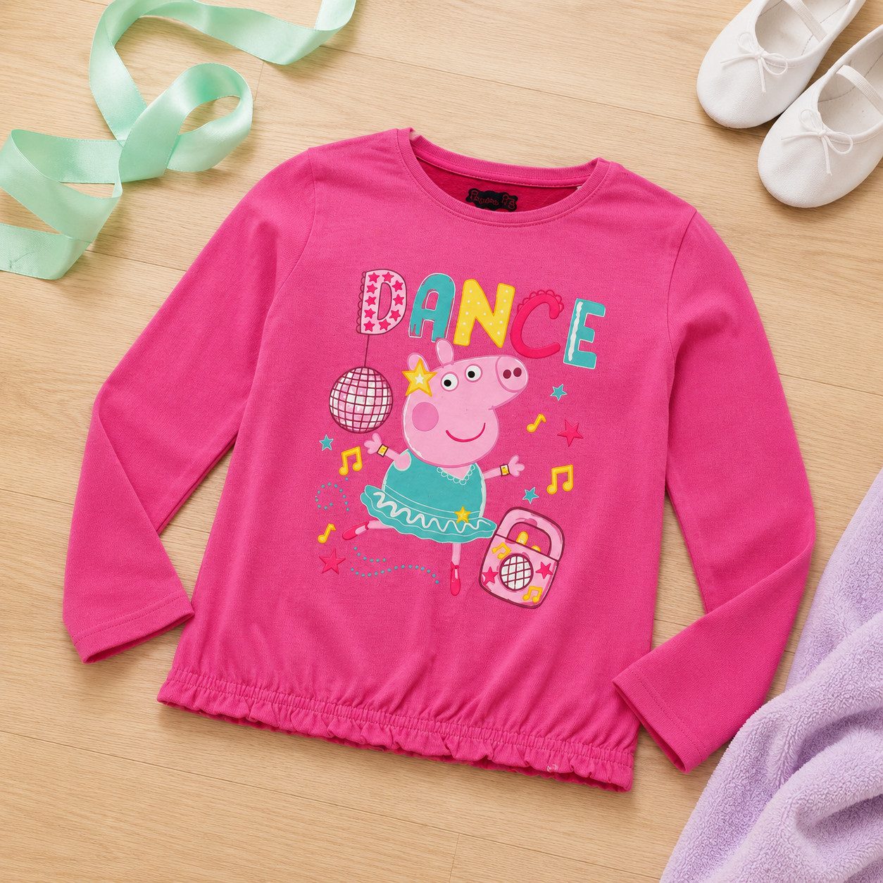 Peppa Pig Langarmshirt PEPPA Wutz Kinder Mädchen T-Shirt langarm Shirt 100% Baumwolle - Gr. 92 bis 116 – Bild 5 von 5