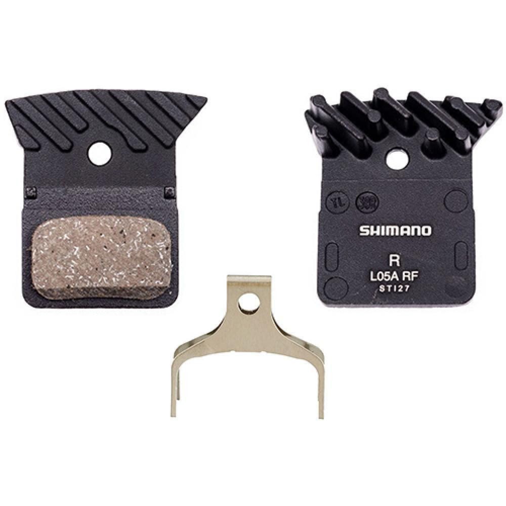 Shimano Scheibenbremse SHIMANO L05A-RF Resin Bremsbeläge mit Kühlrippen, 1 Paar