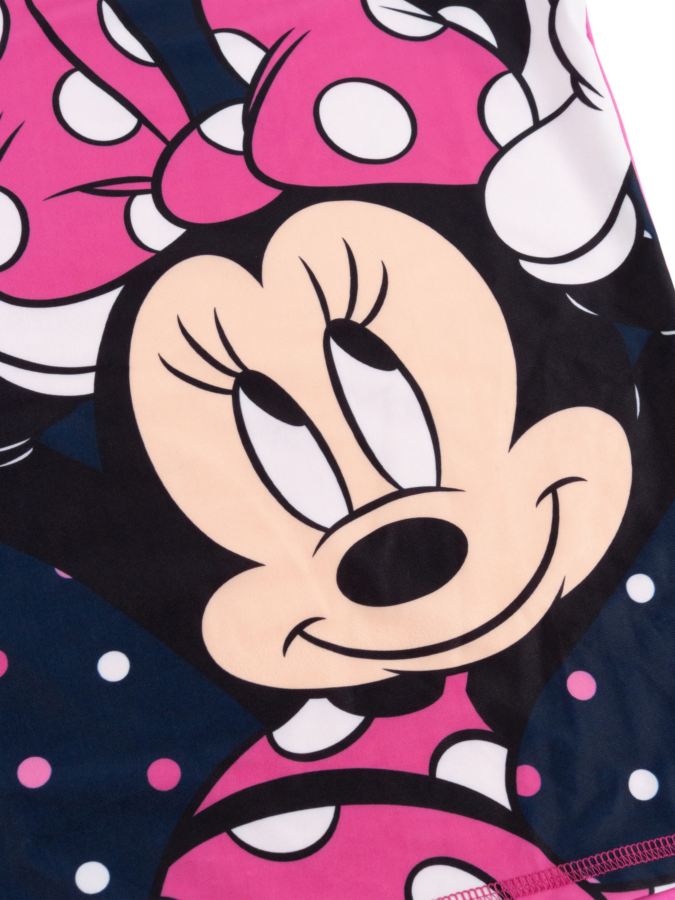 United Labels® Badeanzug Minnie Mouse Schwimmset UV-Schutz 30 Badeanzug Badeset Shirt Hose – Bild 4 von 5