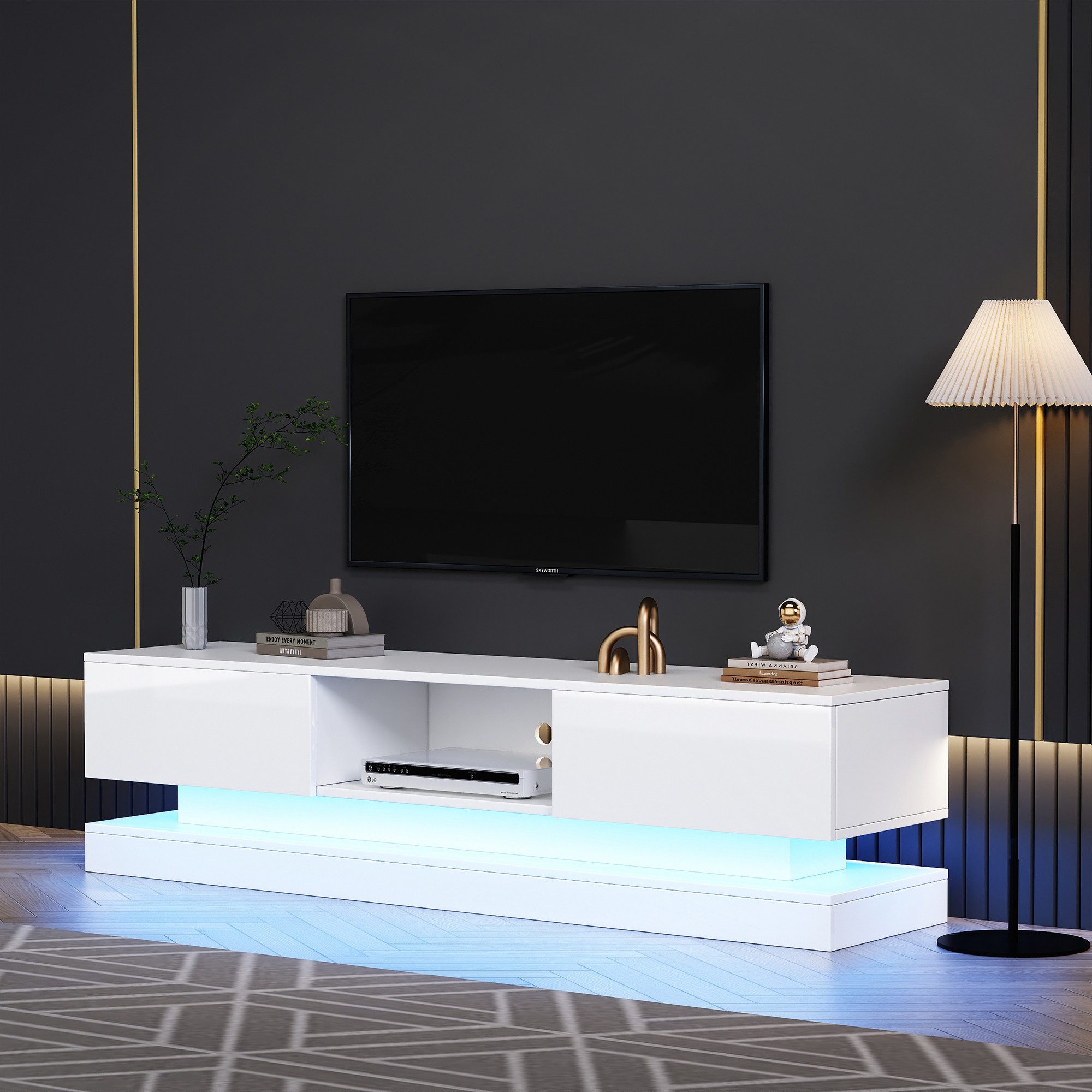 OKWISH Lowboard mit LED und Schubladen, günstig online kaufen