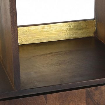 DOTMALL Standregal Raumteiler Regal DKD Home Decor,Mango-Holz (90 x 35 x 200 cm)
