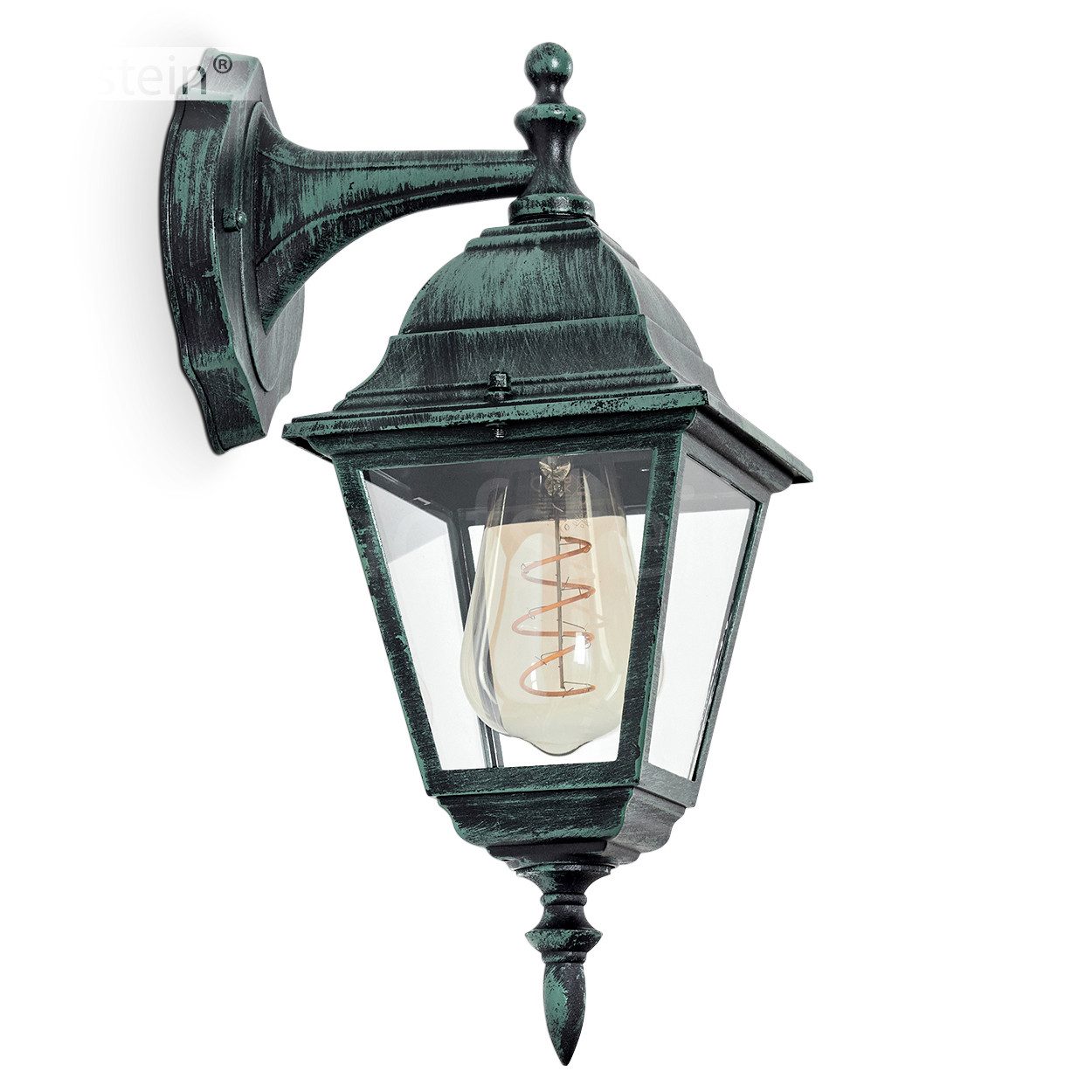 hofstein Außen-Wandleuchte Wandlampe in antikem Look aus Metall/Glas in Sch günstig online kaufen