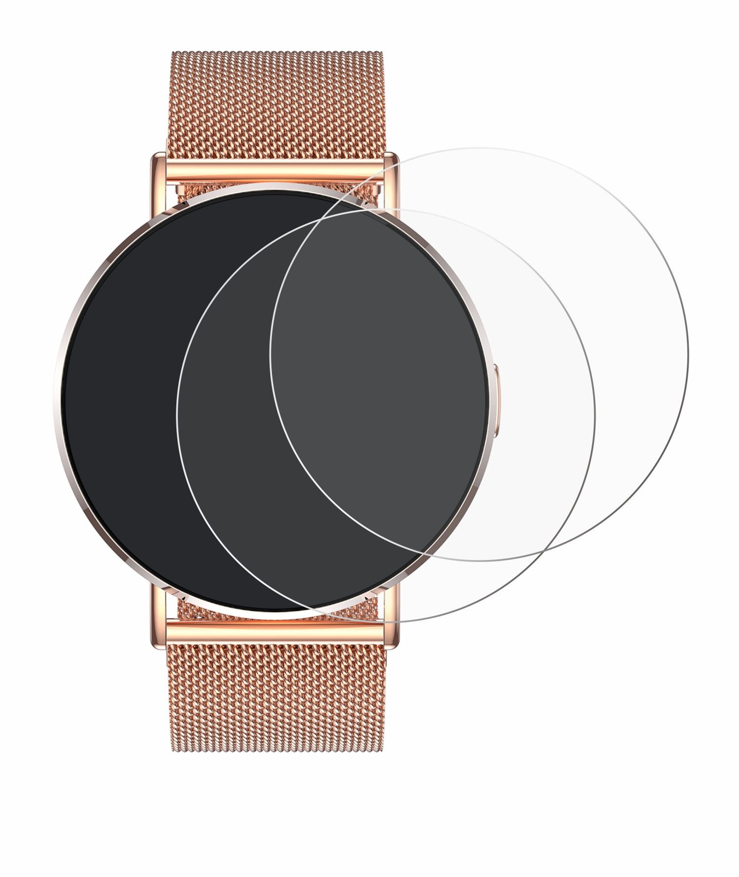 ScreenLeaf Displayschutzfolie Schutzfolie für Levowatch Eve 1.3", 2 Stück, Displayschutz Schutz Folie Klar Transparent
