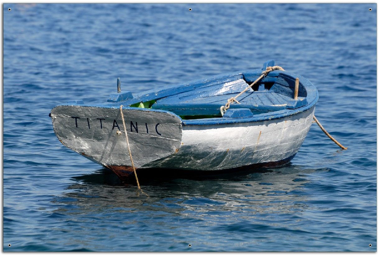 Wallario Sichtschutzzaunmatten Kleines Ruderboot