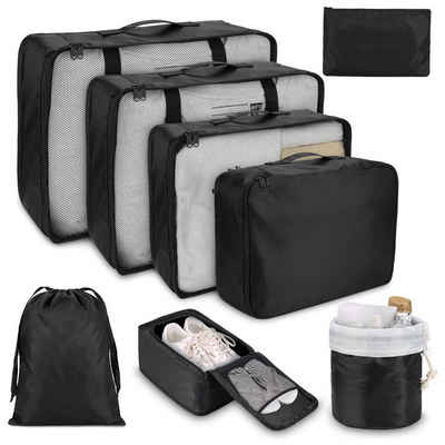 Coonoor Kofferorganizer Packing Cubes für Kleidung, Packwürfel für Rucksack Kleidertaschen (8-tlg), Packtaschen Set mit Kosmetiktasche, Schuhbeutel, USB Kabel Tasche