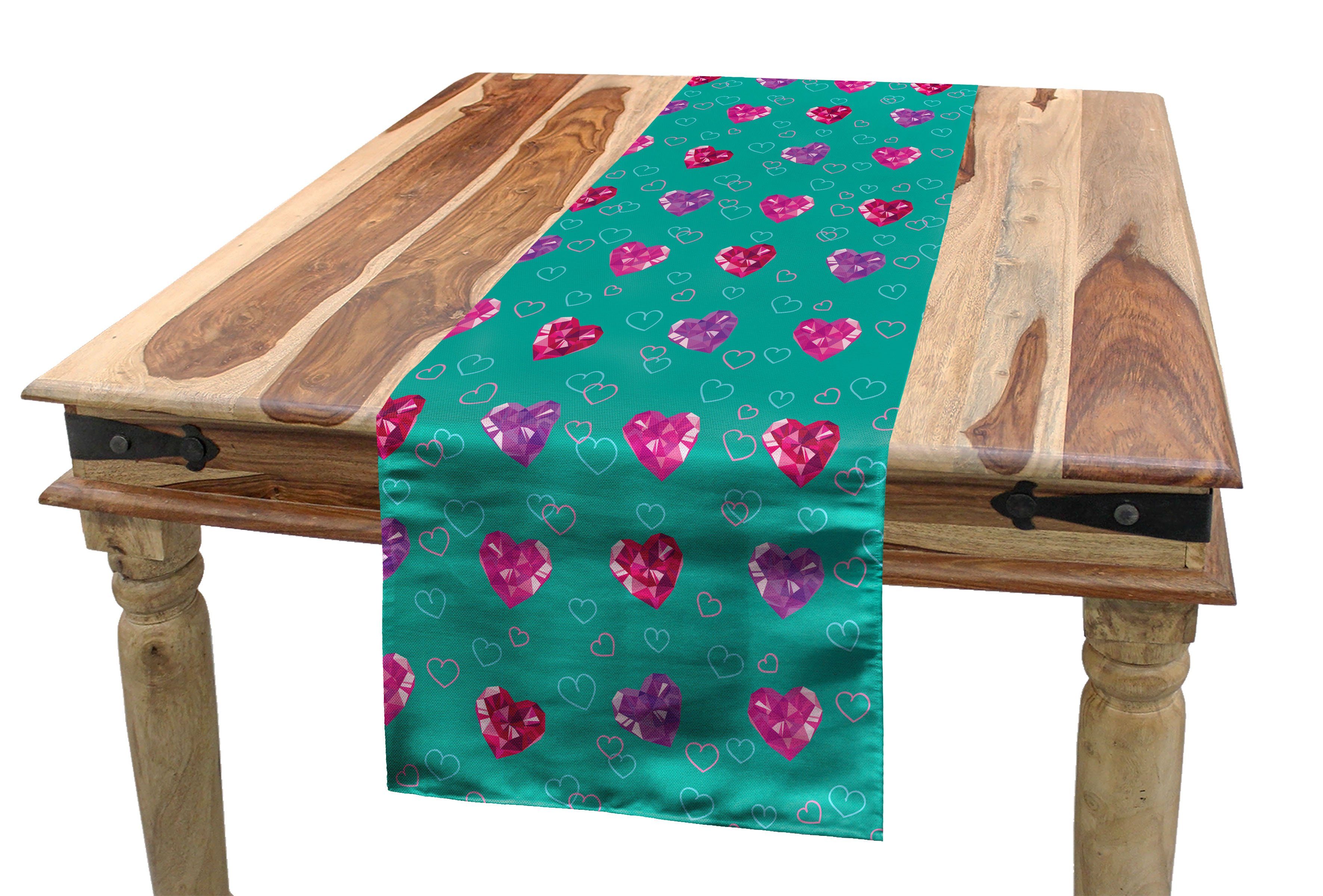 Feiern Valentines Küche Tischläufer, Dekorativer Verhältnis Rechteckiger Esszimmer Tischläufer Abakuhaus