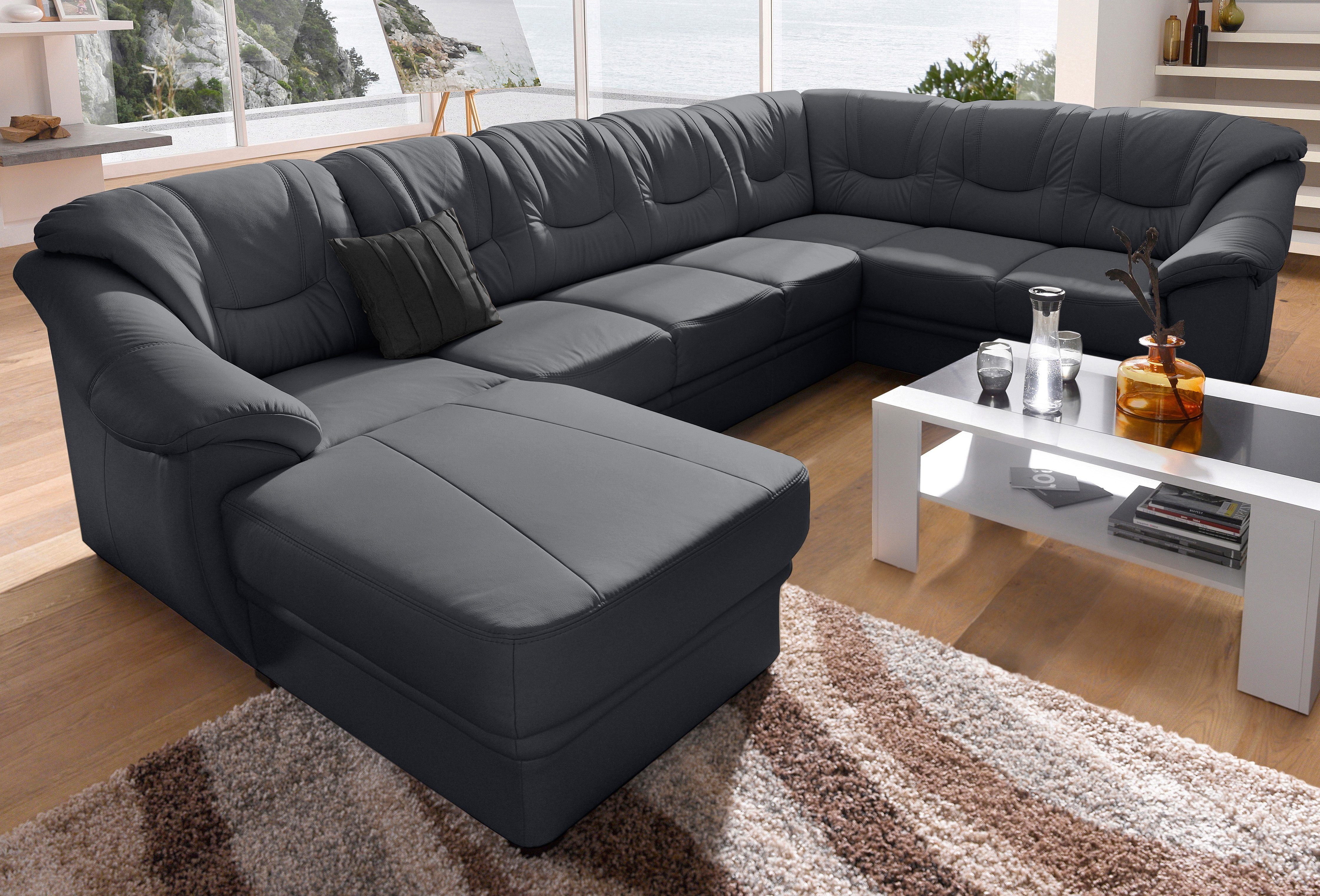 sit&more Wohnlandschaft Savona U-Form, B: 320 cm, optional Bettfunktion, Federkern