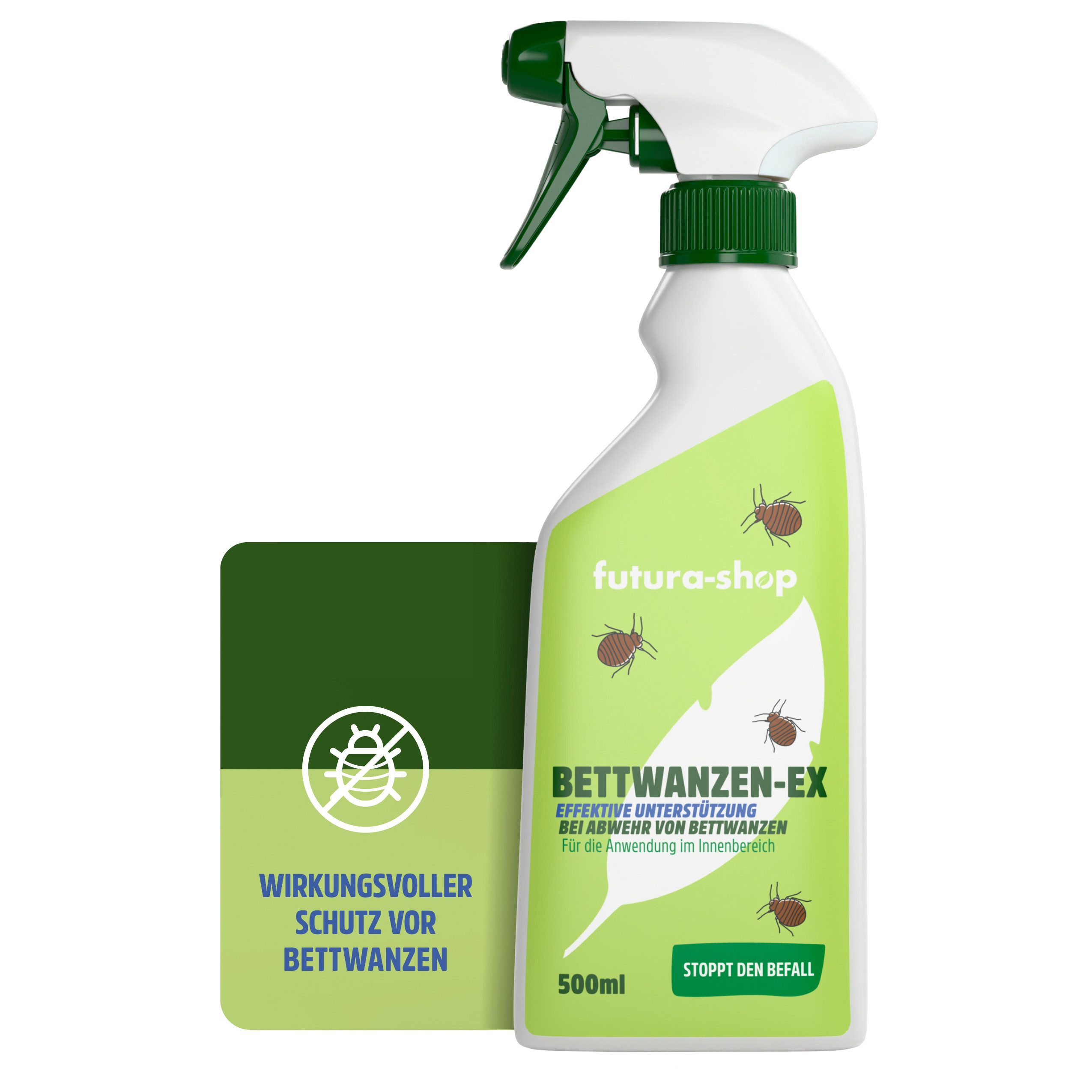 Futura-Shop Insektenspray Bettwanzenspray - Sofortmaßnahme & geruchsneutral!, 500 ml