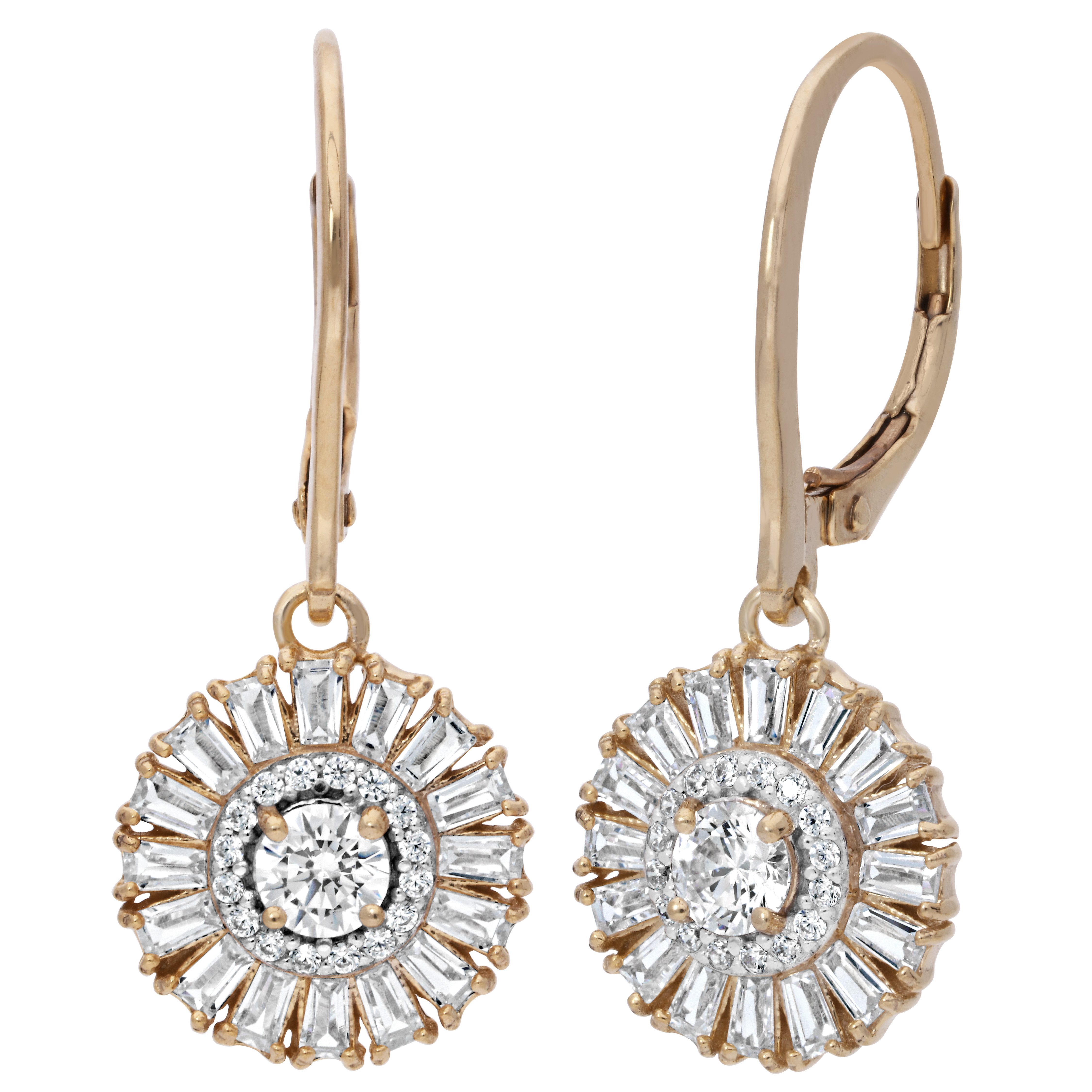 Firetti Paar Ohrhänger Schmuck Geschenk Silber 925 Ohrschmuck Ohrringe Sonne, mit Zirkonia (synth)