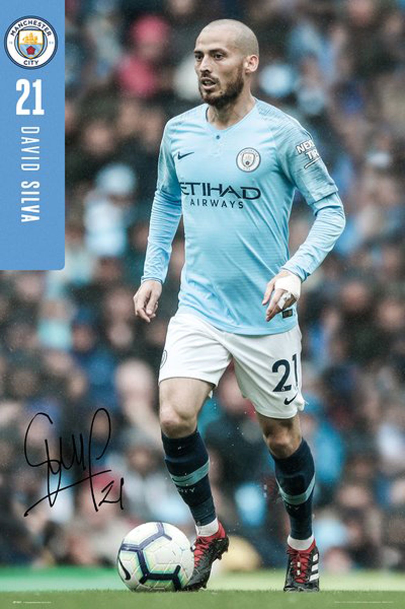 Poster Fußball - Poster - Manchester City - Silva 18/19