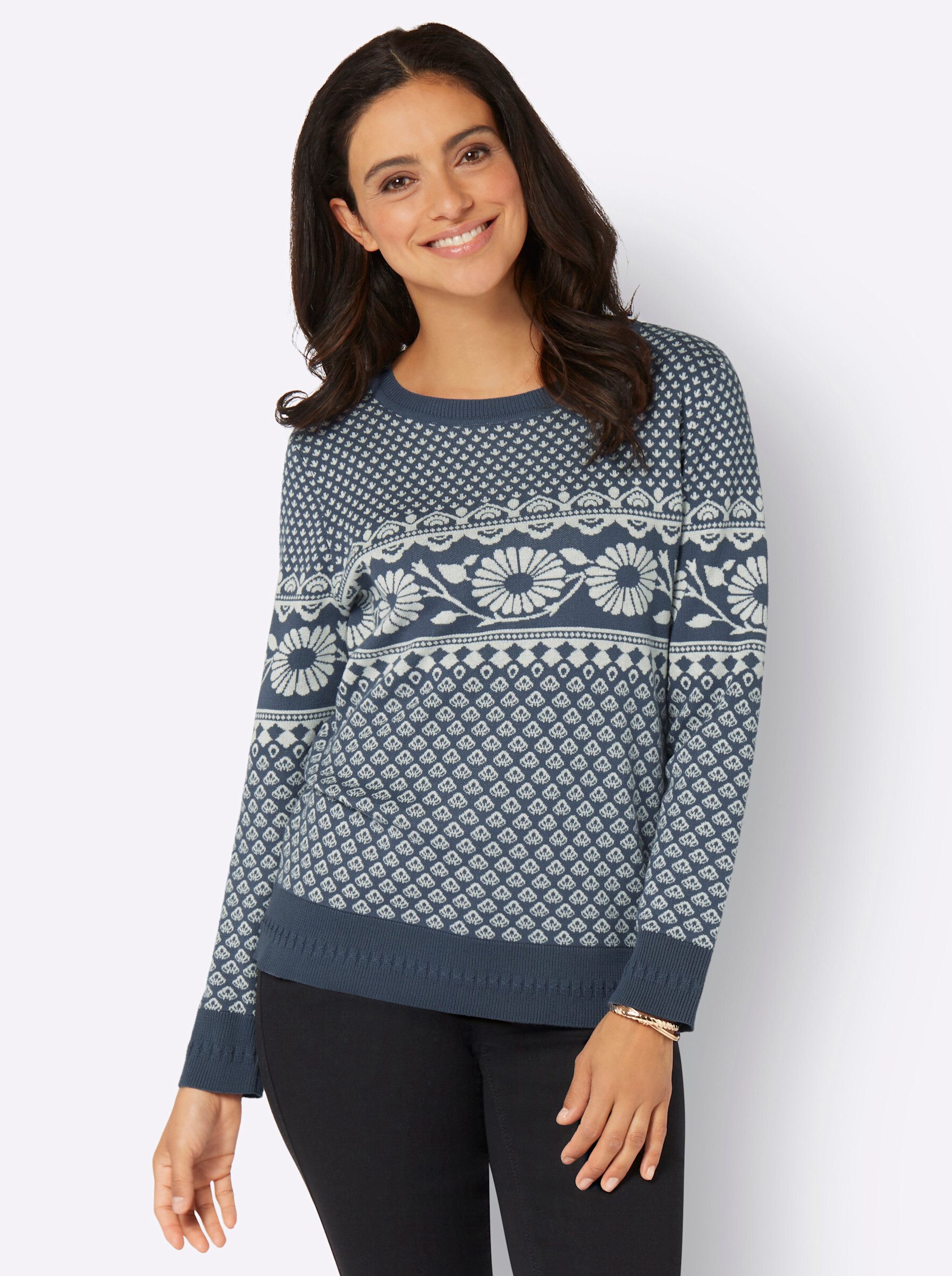 Strickpullover Jacquard-Pullover