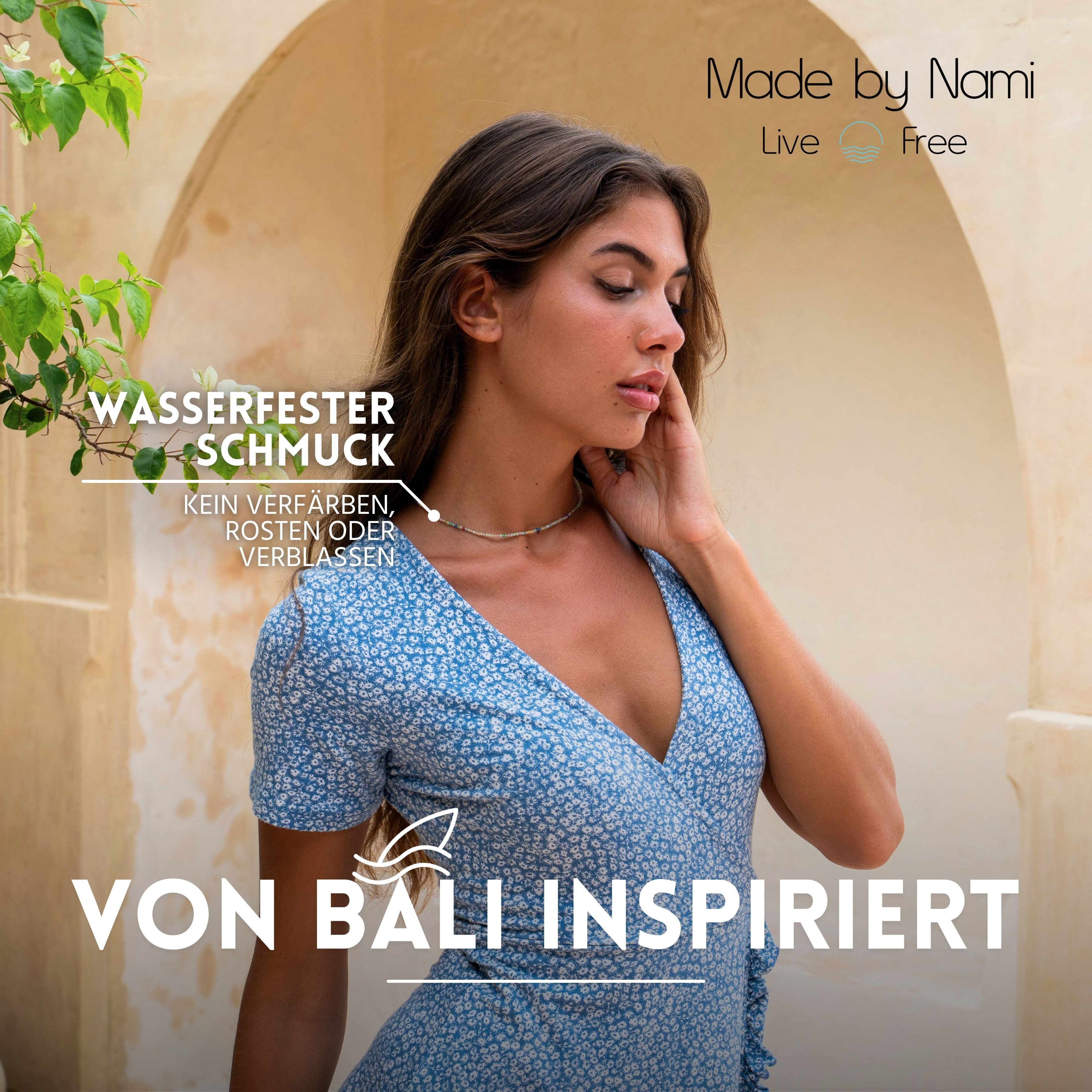 Made by Nami Perlenkette Bunt Damen 40 + 5 cm Chakra Kette mit Perlen, Wass günstig online kaufen