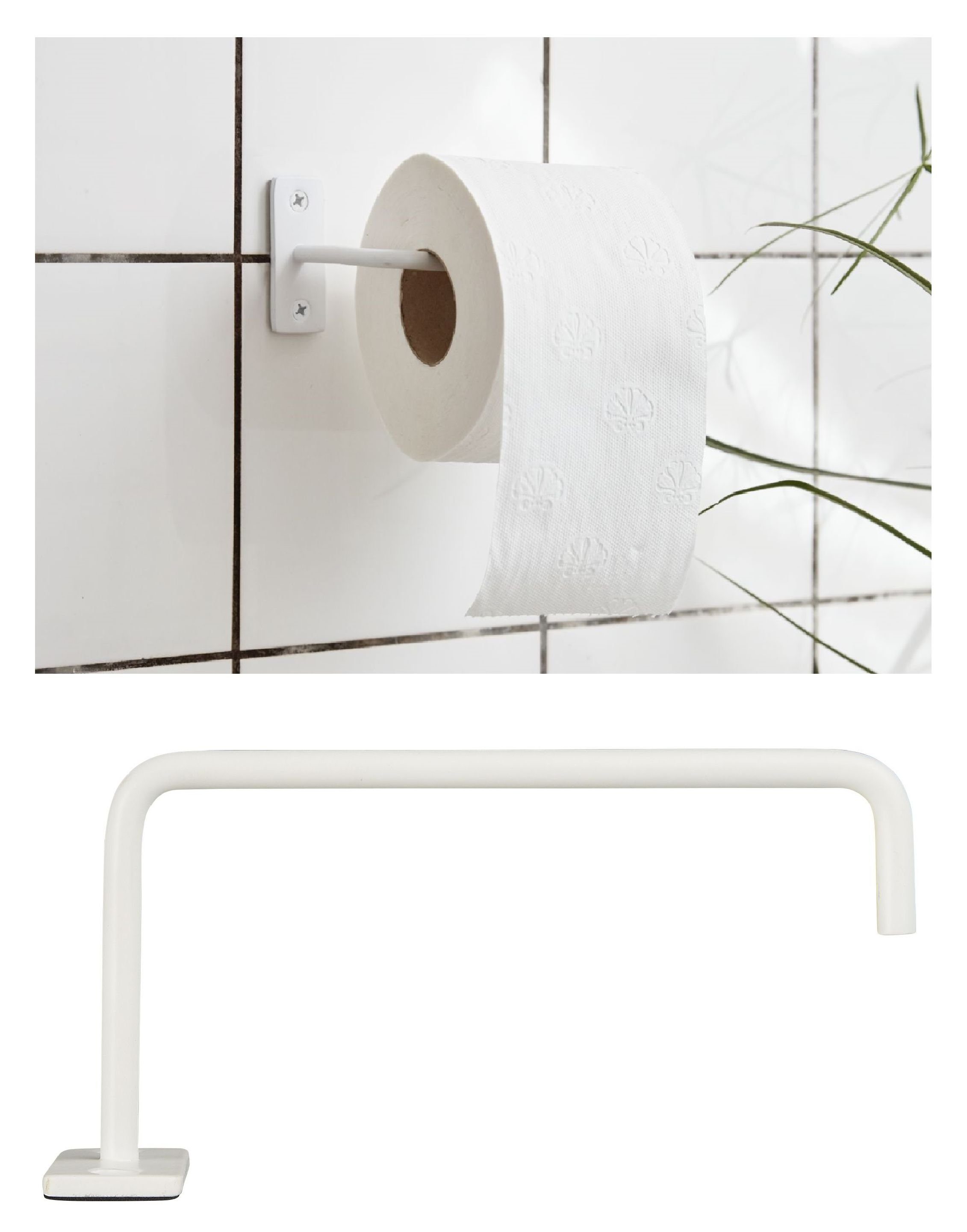 Ib Laursen Toilettenpapierhalter Ib Laursen - Toilettenpapierhalter WC Rollenhalter Metall Weiß