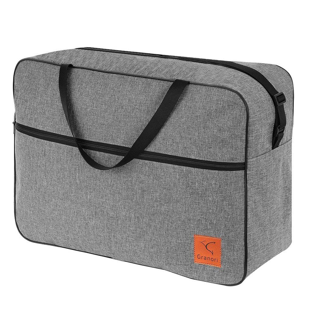 Granori Reisetasche 55x40x20 cm großes Handgepäck mit Schultergurt – leicht & viel Platz (über 40 l Fassungsvermögen), entspricht IATA Empfehlungen für Flugzeug-Kabinengepäck
