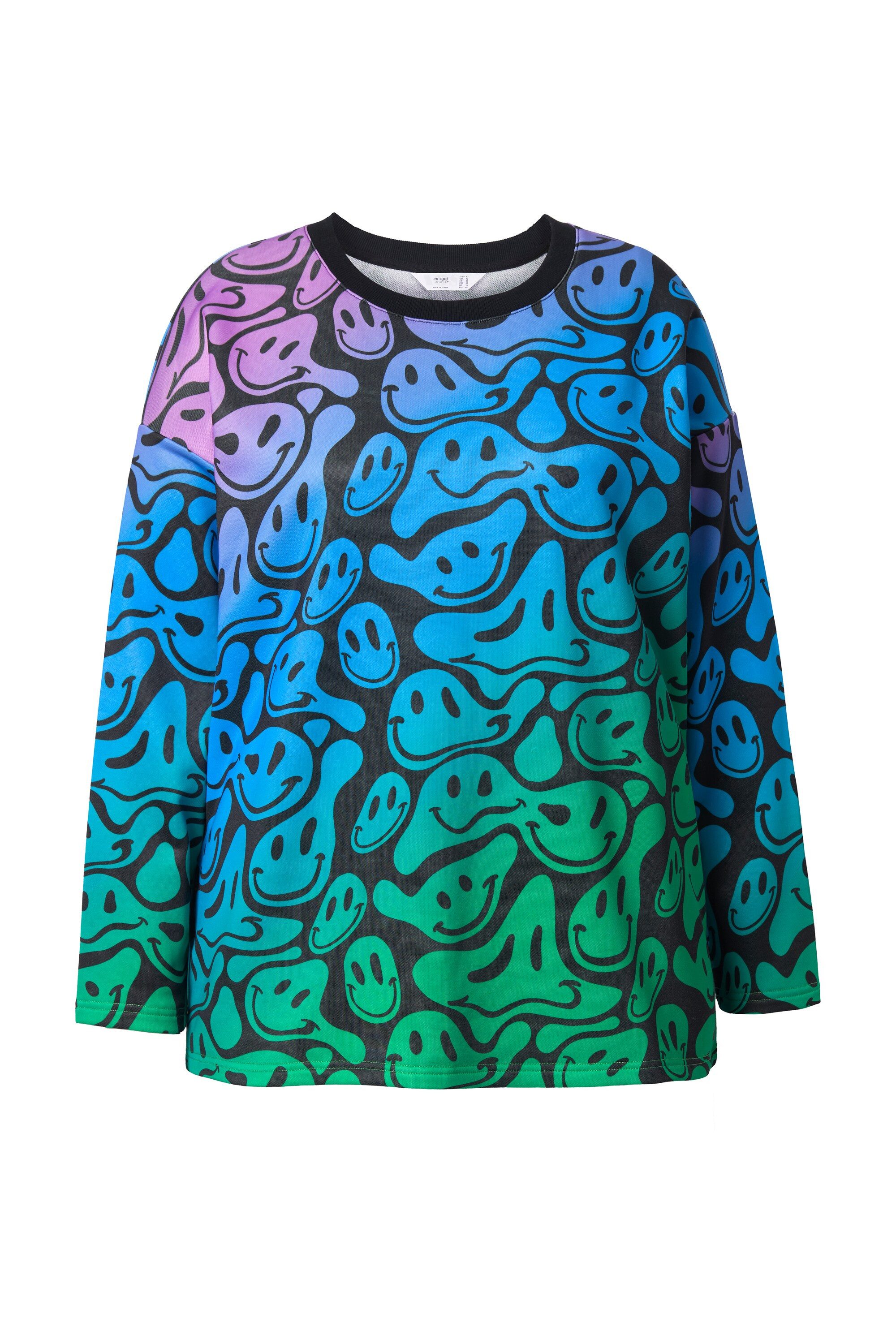 Angel of Style Sweatshirt Sweatshirt Loose Fit Smileymuster Farbverlauf günstig online kaufen