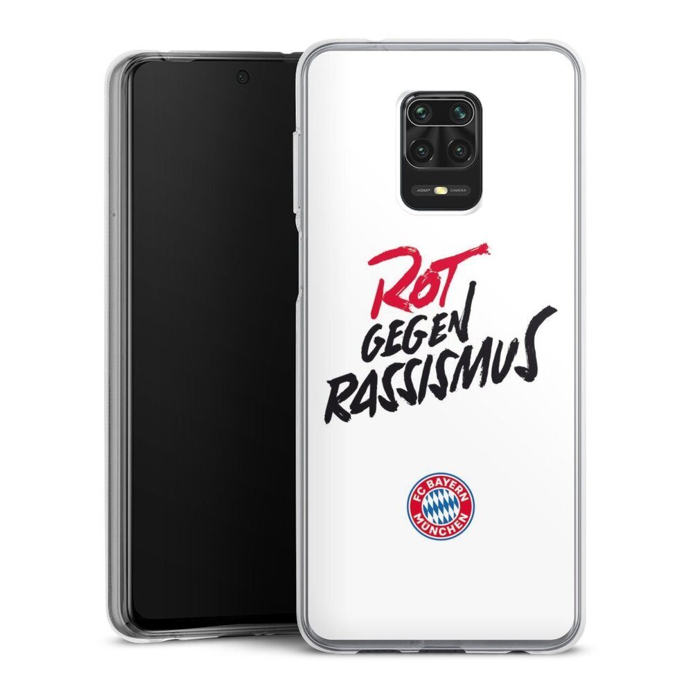DeinDesign Handyhülle FC Bayern München FCB Rot gegen Rassismus FCB Rot gegen Rassismus, Xiaomi Redmi Note 9s Silikon Hülle Bumper Case Handy Schutzhülle