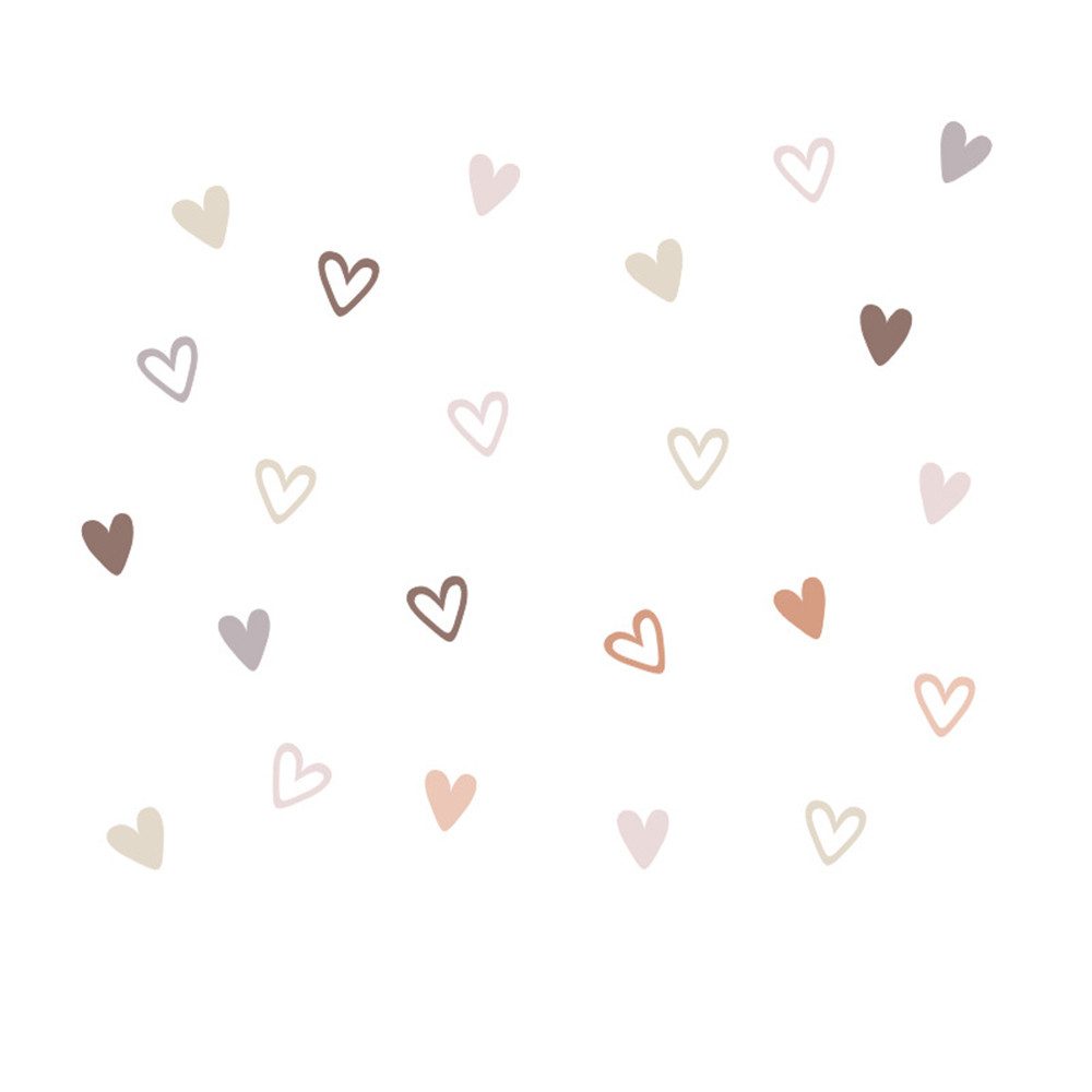 Coonoor Wandtattoo 72 Stück Boho Herzen Wandaufkleber,PVC-Türsticker Wandst günstig online kaufen