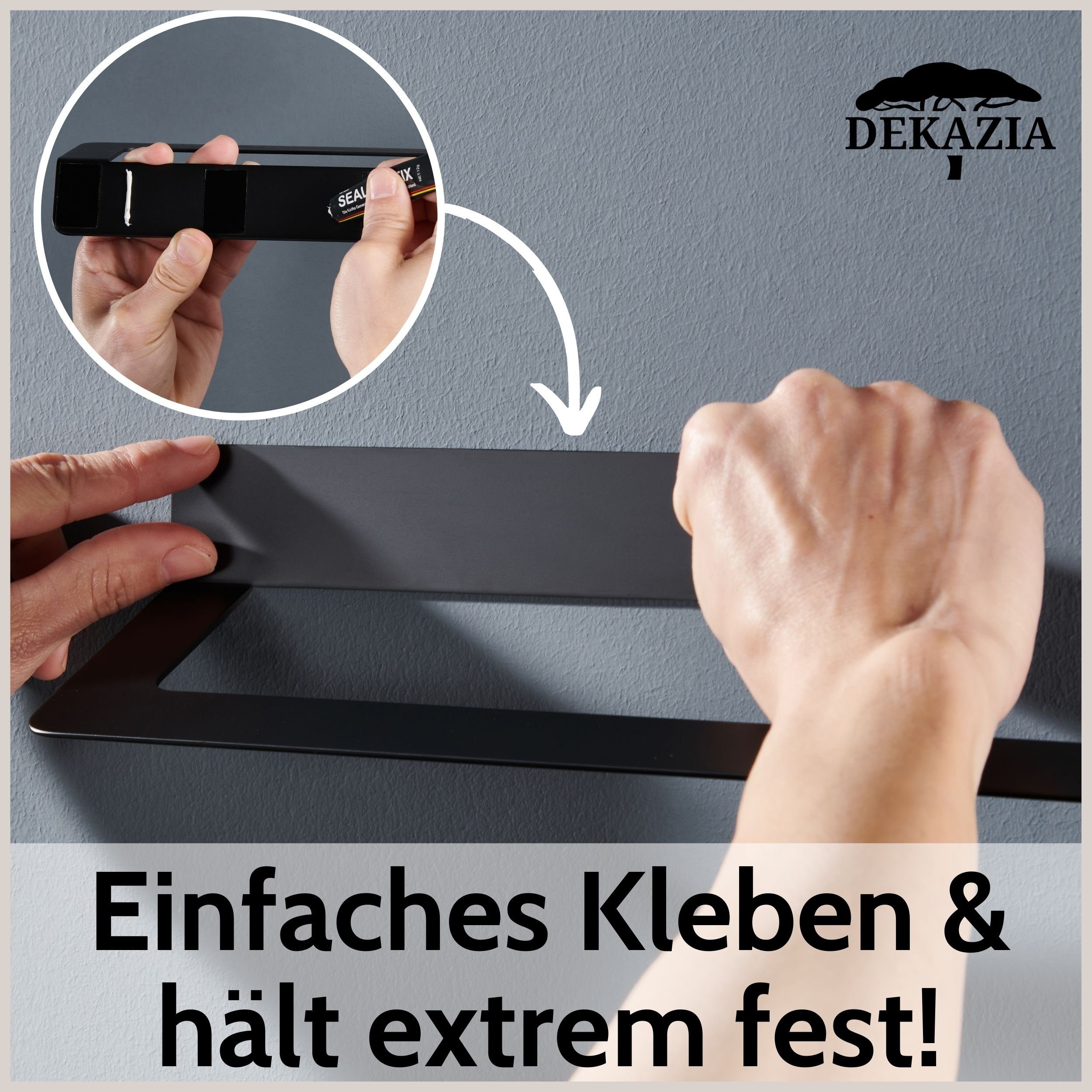 DEKAZIA Küchenrollenhalter ohne Bohren, Selbstklebender Papierrollenhalter günstig online kaufen