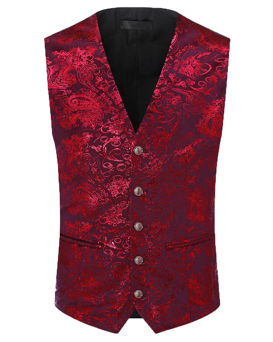 Allthemen Anzugweste Elegante Jacquard Anzugweste für Hochzeit und Party günstig online kaufen
