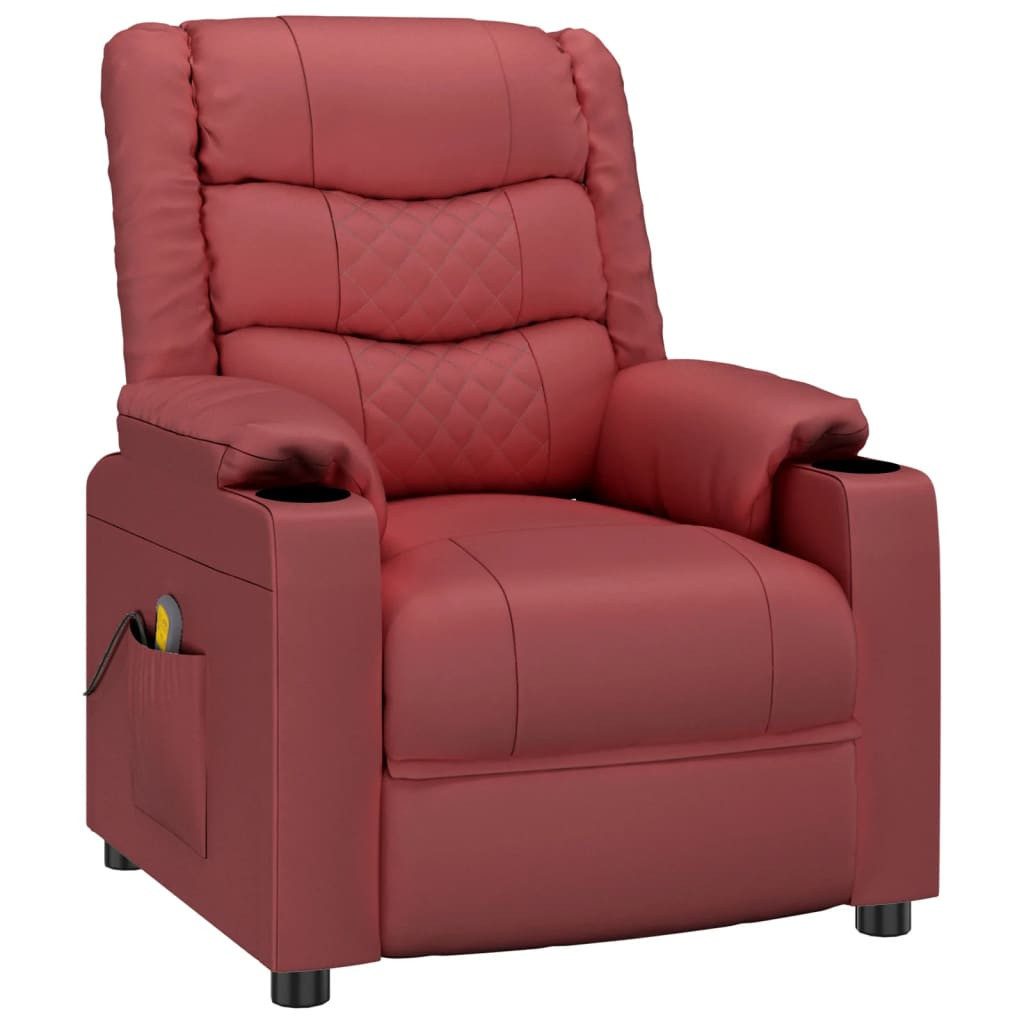 vidaXL Sessel Relaxsessel Weinrot Kunstleder (1-St)