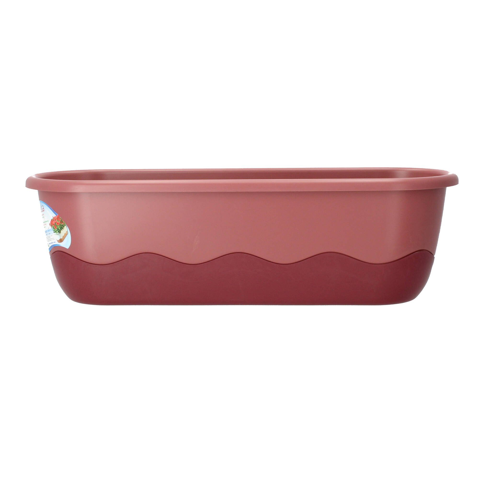 PLASTIA Balkonkasten Mareta 60 cm rosa weinrot mit Erdbewässerung