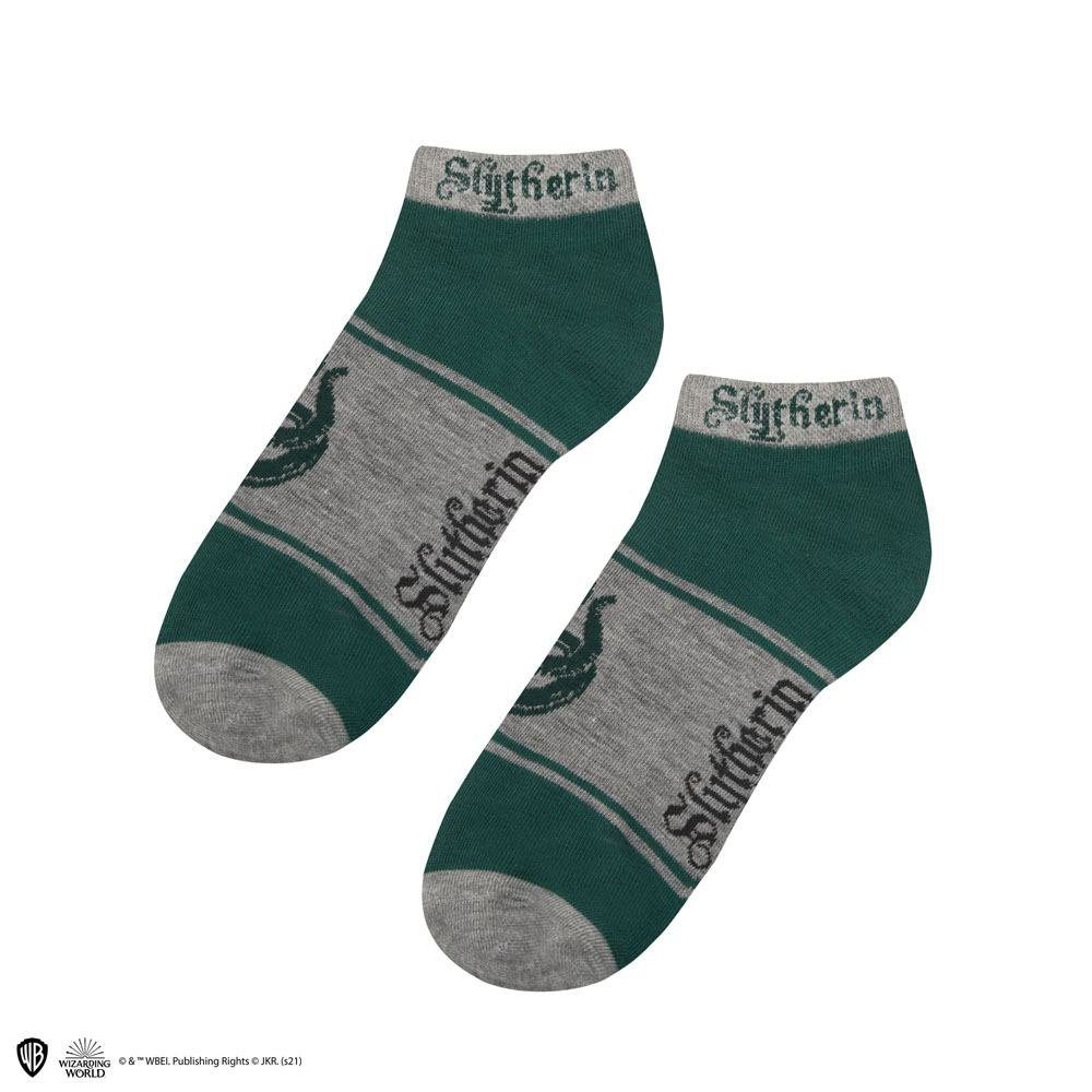 Cinereplicas Socken Slytherin Knöchelsocken 3er-Pack Zauberhaft weiche Knöchelsocken für jeden waschechten Harry Potter F