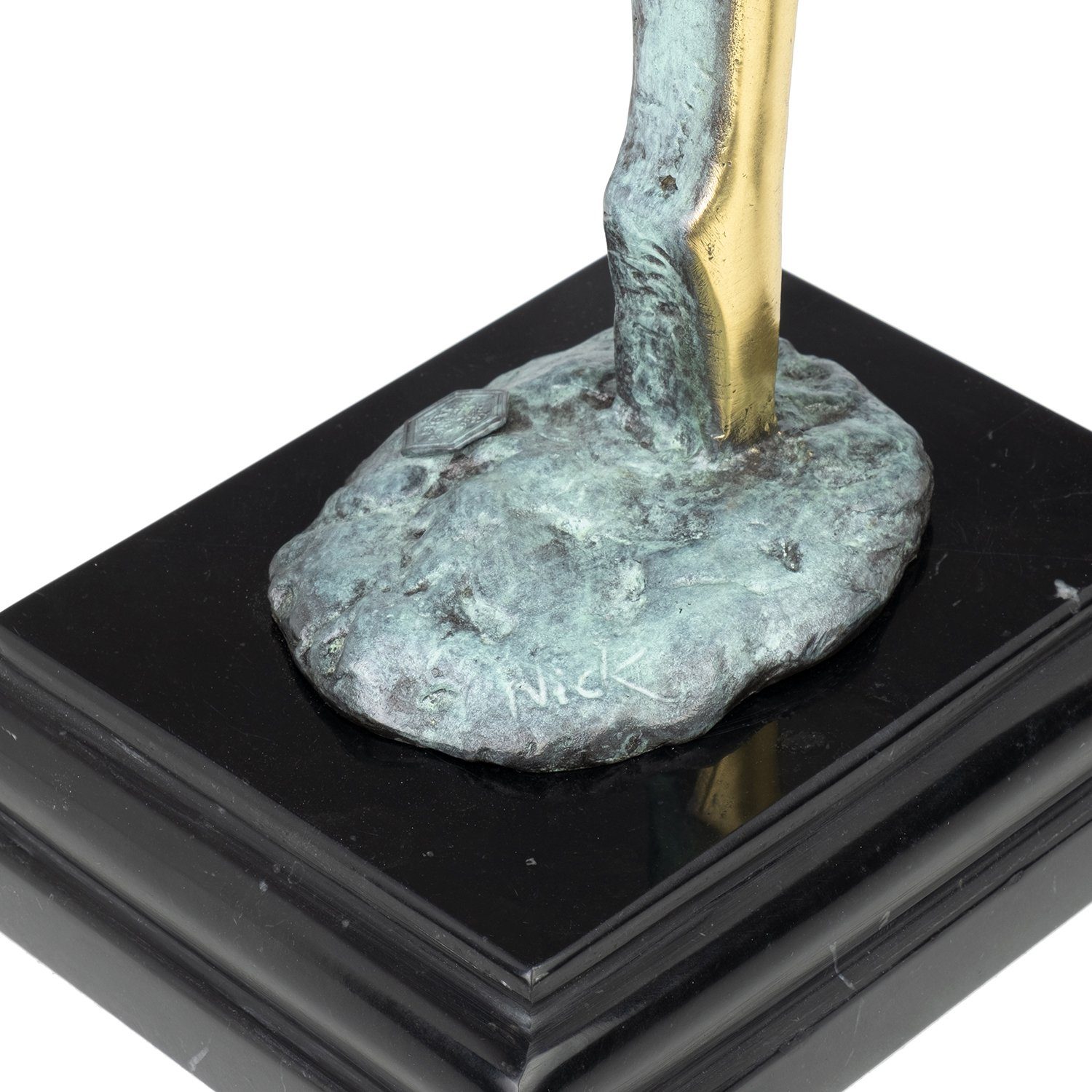 Schreibtisch Moritz Figuren Weiblicher Deko Vitrine Bronzefigur Regal Dekofigur Skulptur für Akt Bronzefigur abstrakt,