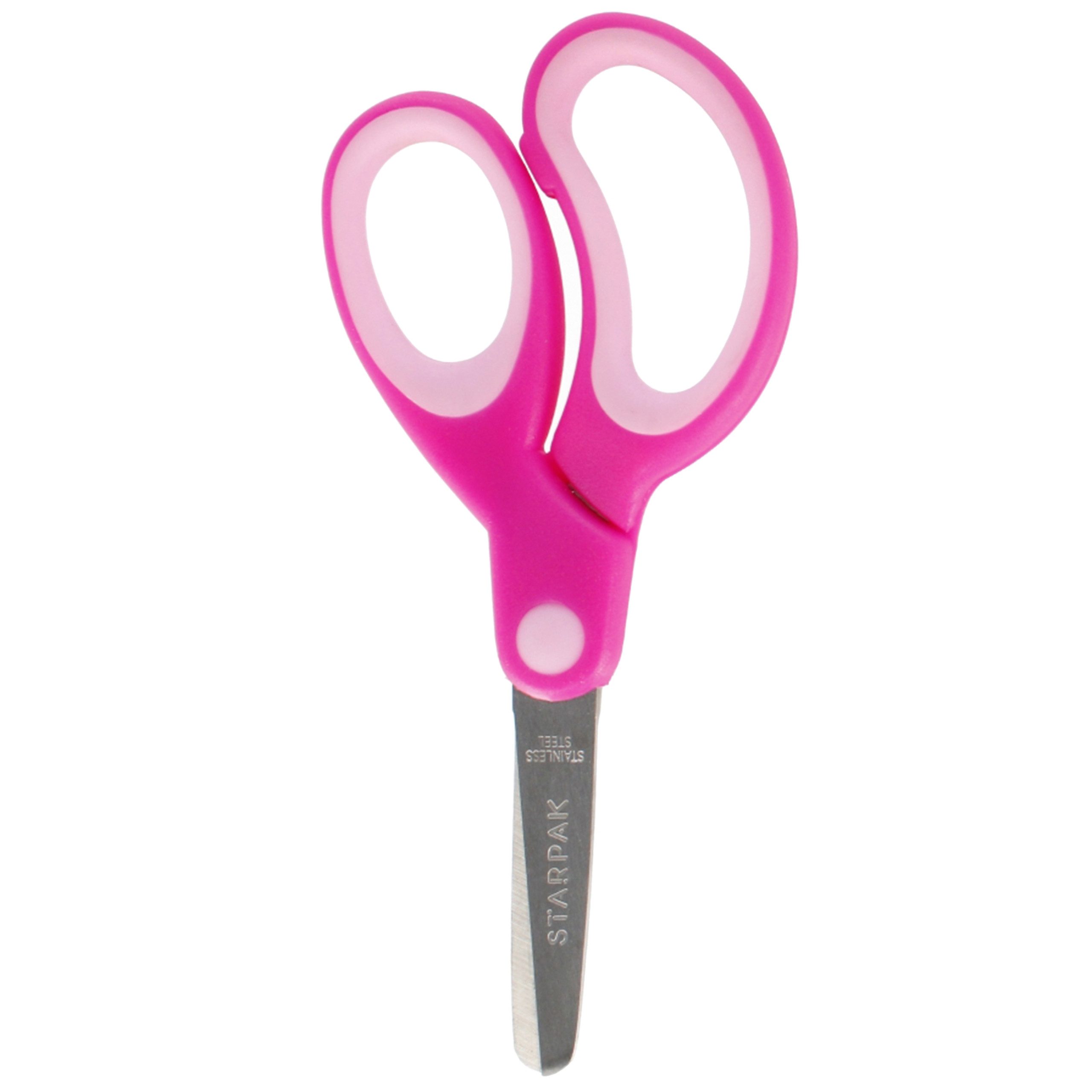 Starpak Haushaltsschere Kinderschere FÜR RECHTHÄNDIGE, Profilierte SICHER, Schul 13 cm STARPAK