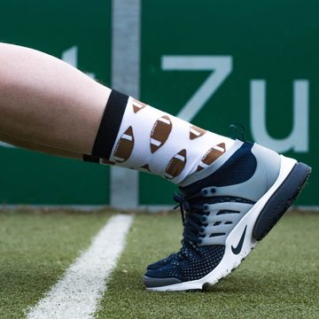TwoSocks Freizeitsocken Football Socken lustige Socken Herren & Damen, Einheitsgröße