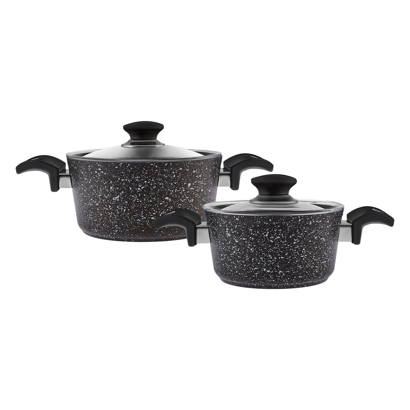 Karaca Topf-Set Rehbeer Black 4-teilig Granit Topfset Bio Midi