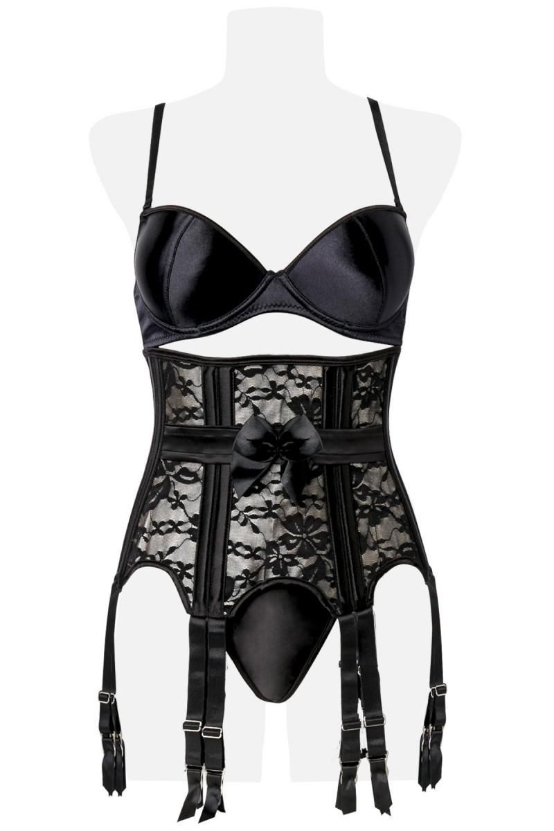 Grey Velvet Corsage Grey Velvet - 3 - teiliges Corsagen - Set 14495 - (2XL