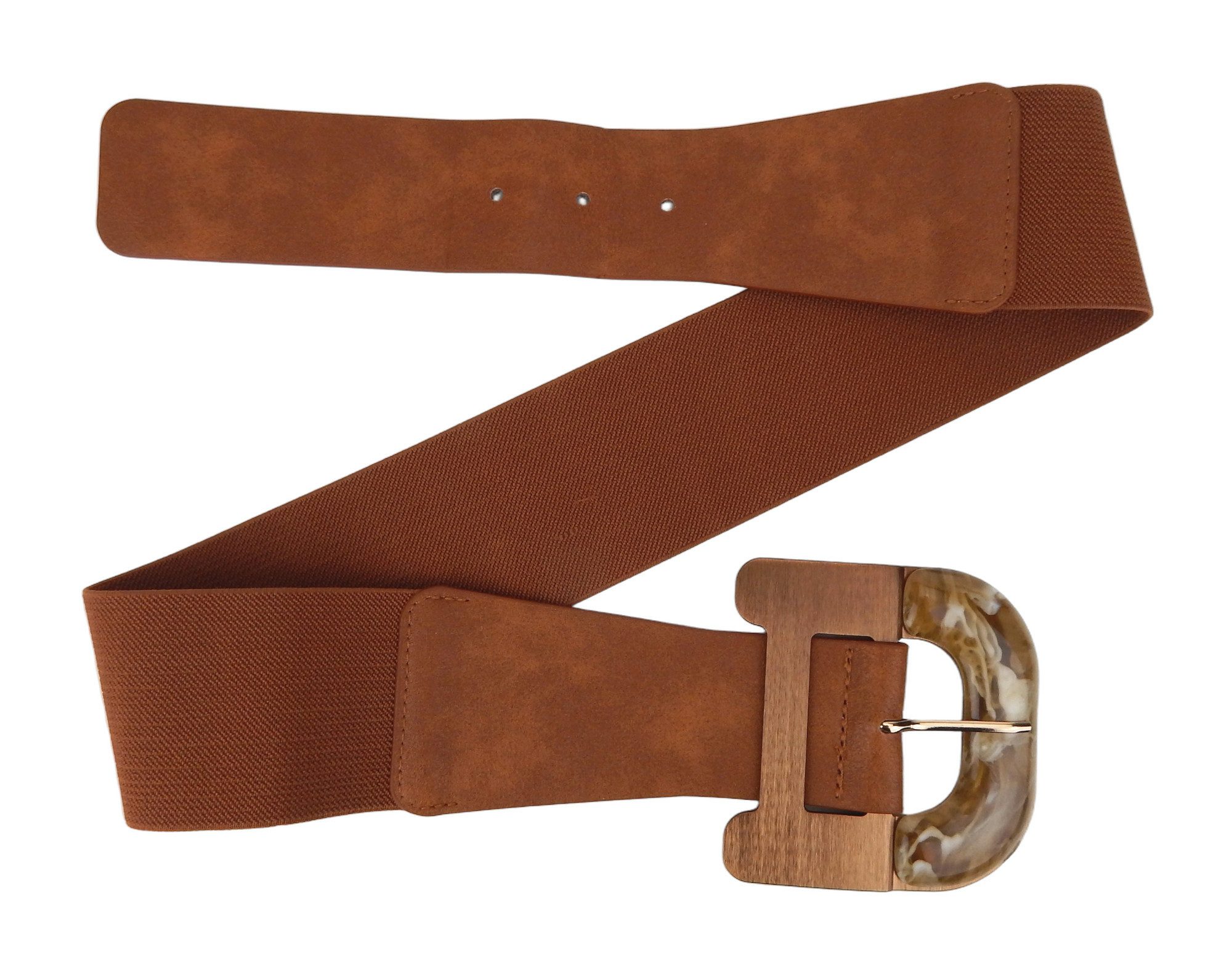 Ella Jonte Stretchgürtel Trendfarbe Braun Kupfer 70 - 95 cm elastischer Gürtel