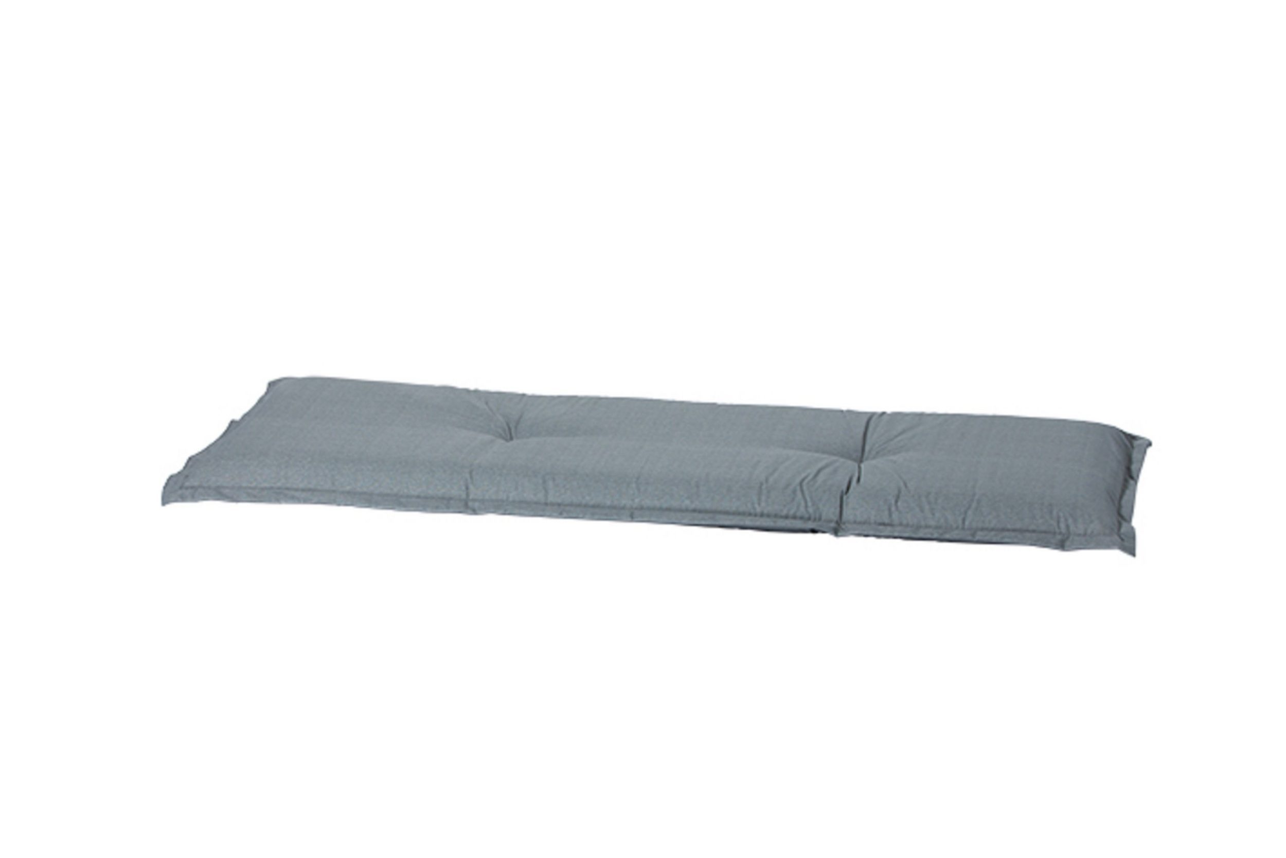 Madison Bankauflage A046 grau Kissen Polster Auflage für Bank 120 cm 150 cm 180 cm, (Set, 1 St., 1 Auflage), für Bänke UV-beständig mit Bindebändern