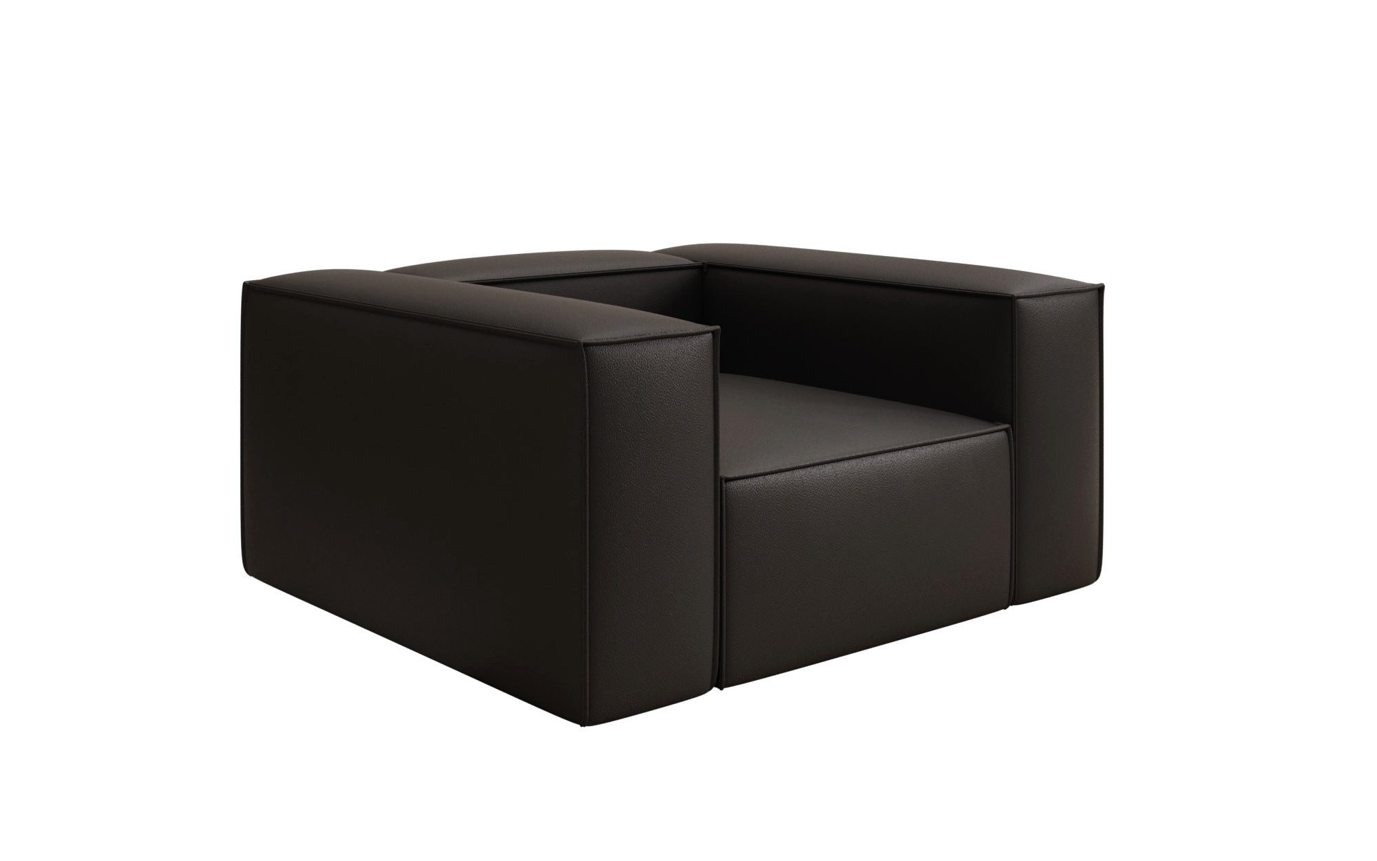 Luxusbetten24 Sessel Designer Sofa-Sessel Lesley, mit Bezug aus Echtleder