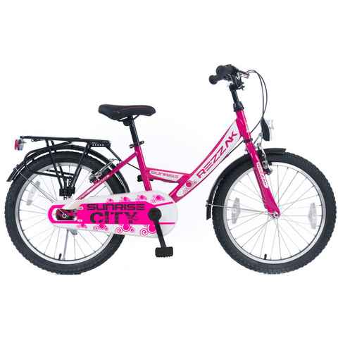 Rezzak Kinderfahrrad 20 Zoll Kinder Fahrrad mit Rücktrittbremse Mädchen Pink -044, 1 Gang Keine Keine Schaltwerk, Keine
