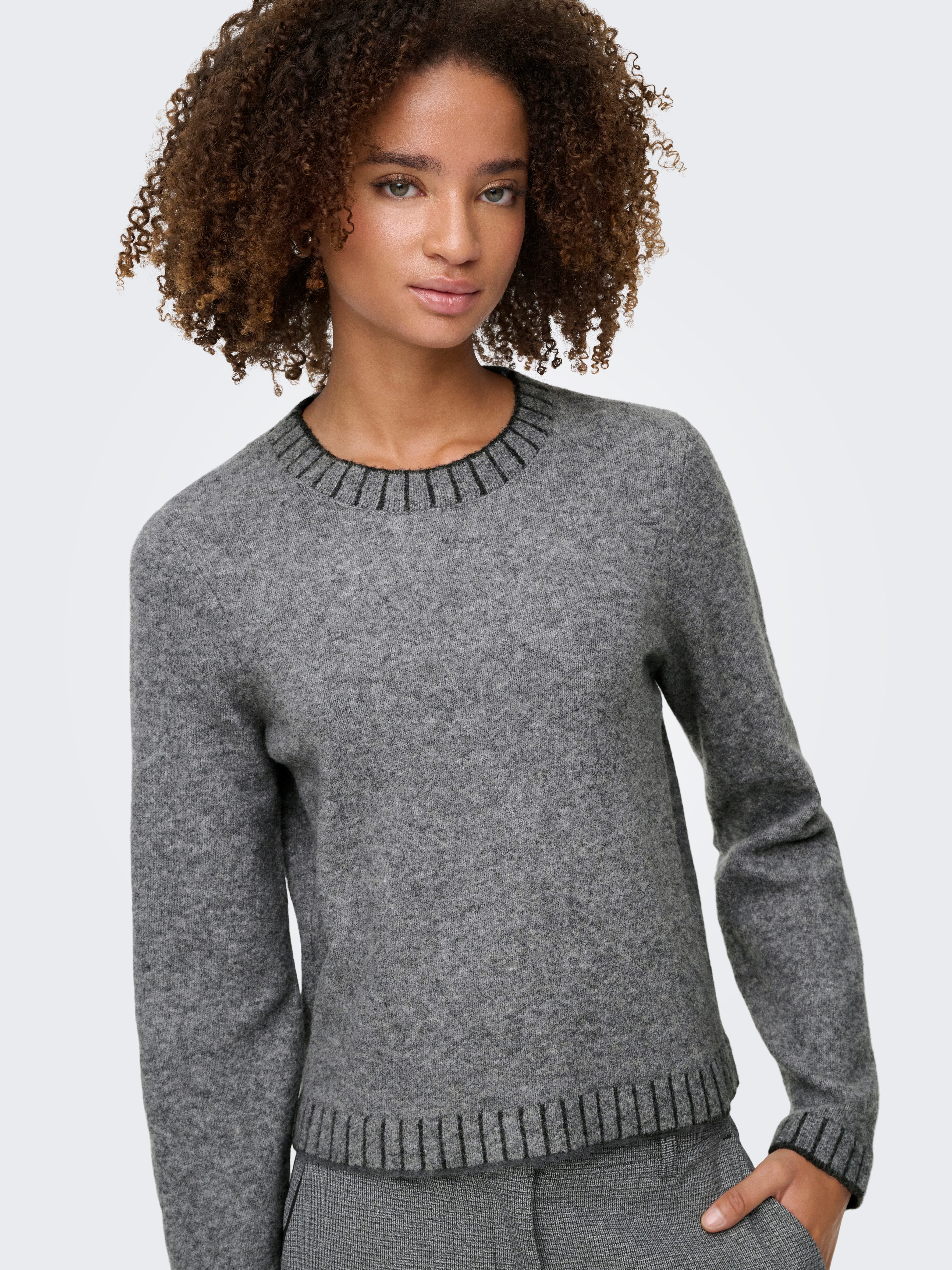 ONLY Strickpullover ONLFINA LS STITCH O-NECK günstig online kaufen