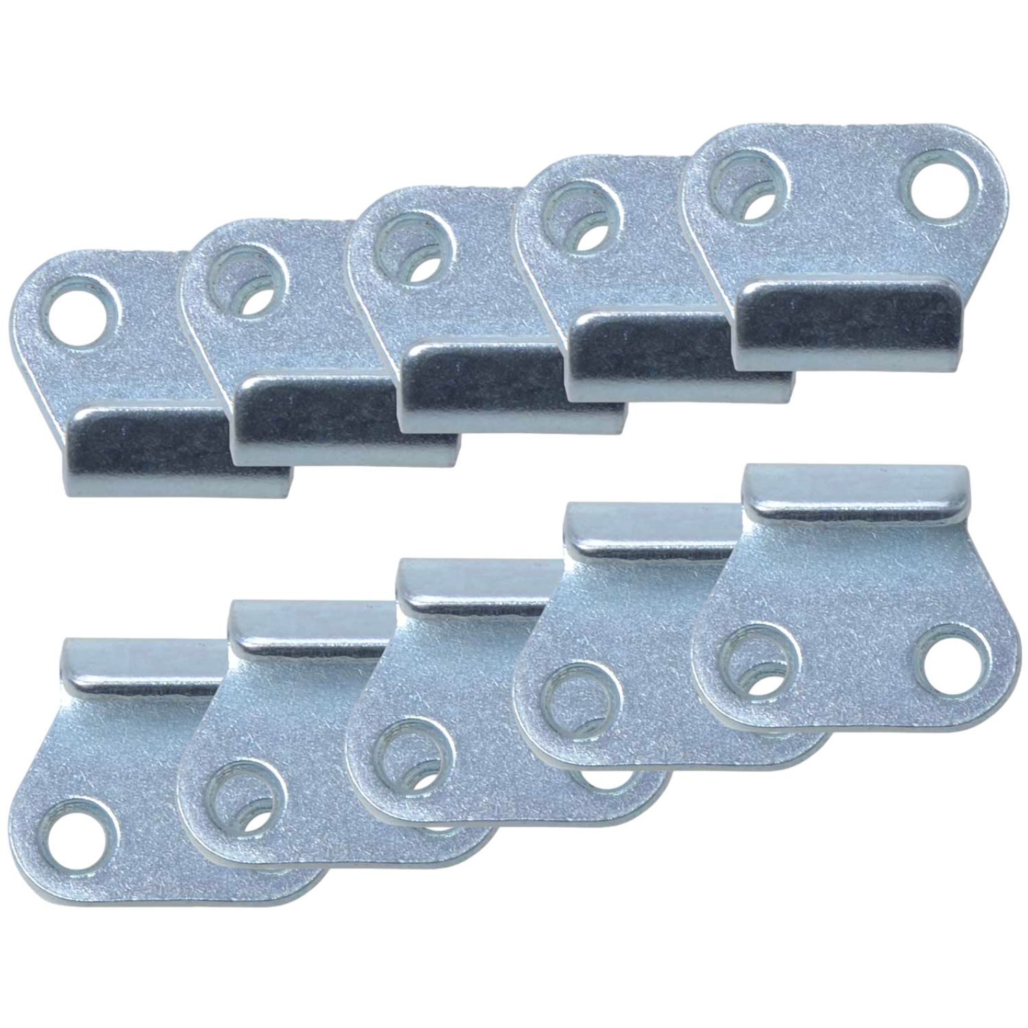 Diedrich Filmer GmbH PKW-Anhänger 10x Abspannhaken Metall Planenhaken Silber, Set, 10-tlg., 10x Abspannhaken, Anhängernetz Anhängerplane Haken Netzhaken Auto Anhänger Plane Netz