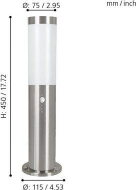 EGLO Sockelleuchte HELSINKI, Dimmfunktion, Leuchtdauer einstellbar, ohne Leuchtmittel, mit Bewegungssensor